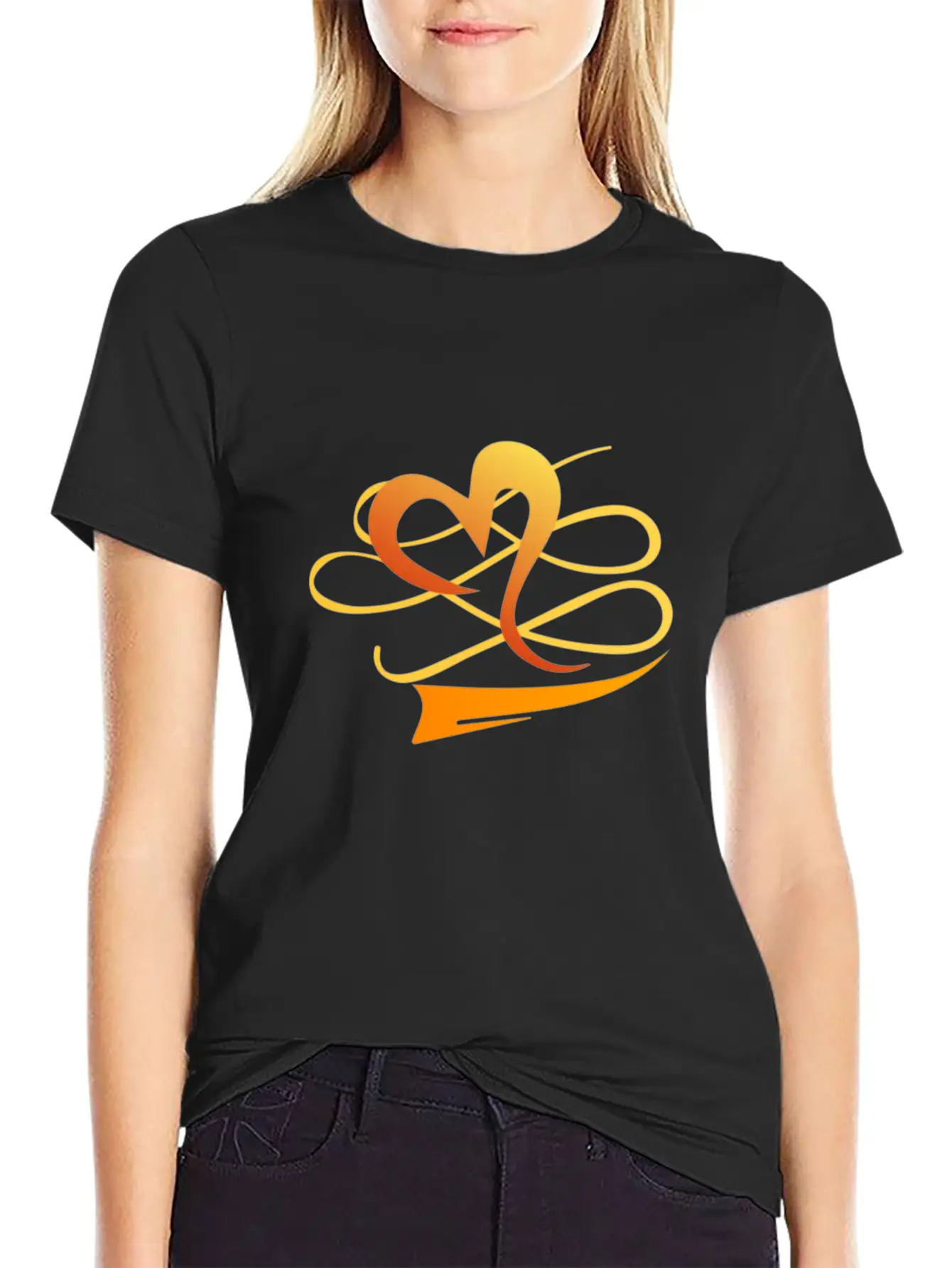 The Golden Heart Essential Cotton Tee For Daily Outfits ¨C Unisex Style