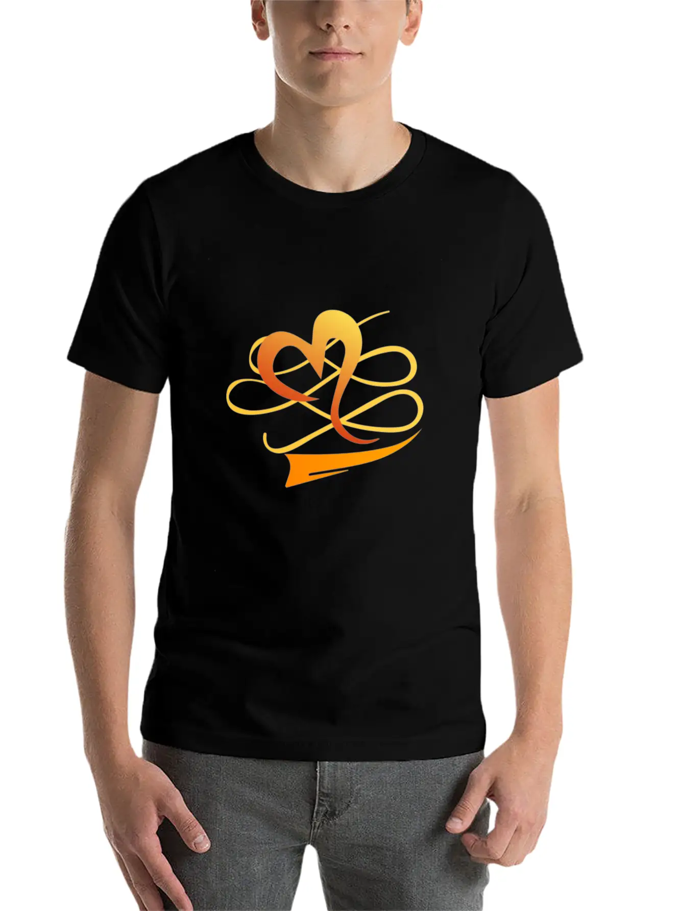 The Golden Heart Essential Cotton Tee For Daily Outfits ¨C Unisex Style