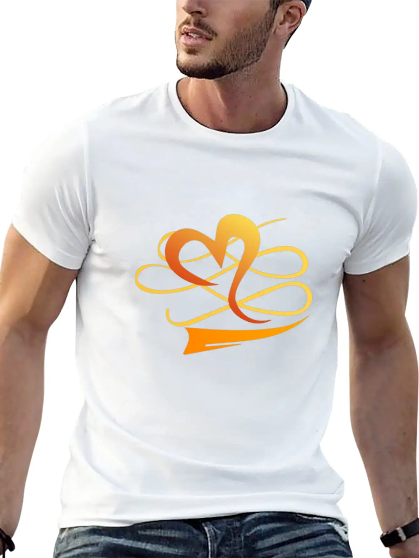 The Golden Heart Essential Cotton Tee For Daily Outfits ¨C Unisex Style