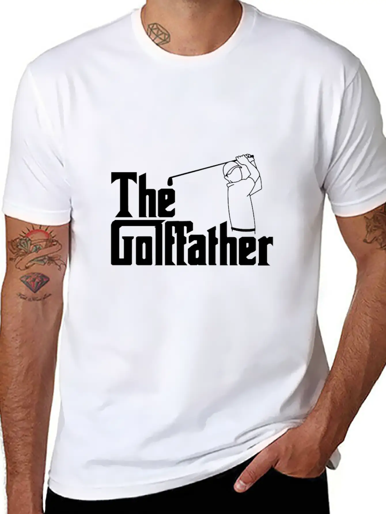 The Golf Father The Golffather Golfer Shirt Basic Graphic T-Shirt ¨C Daily Comfort In Soft Cotton