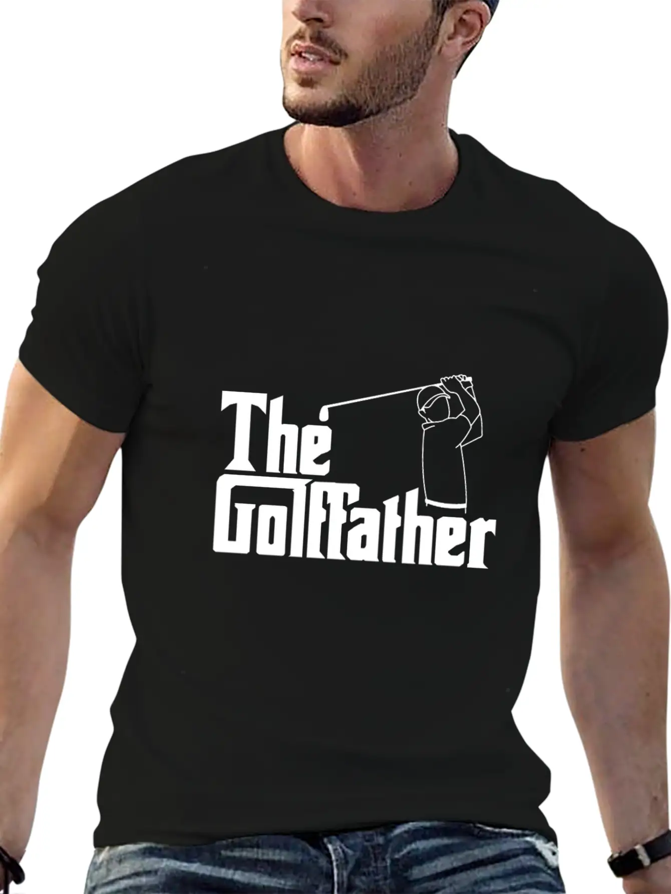 The Golf Father The Golffather Golfer Shirt Basic Graphic T-Shirt ¨C Daily Comfort In Soft Cotton