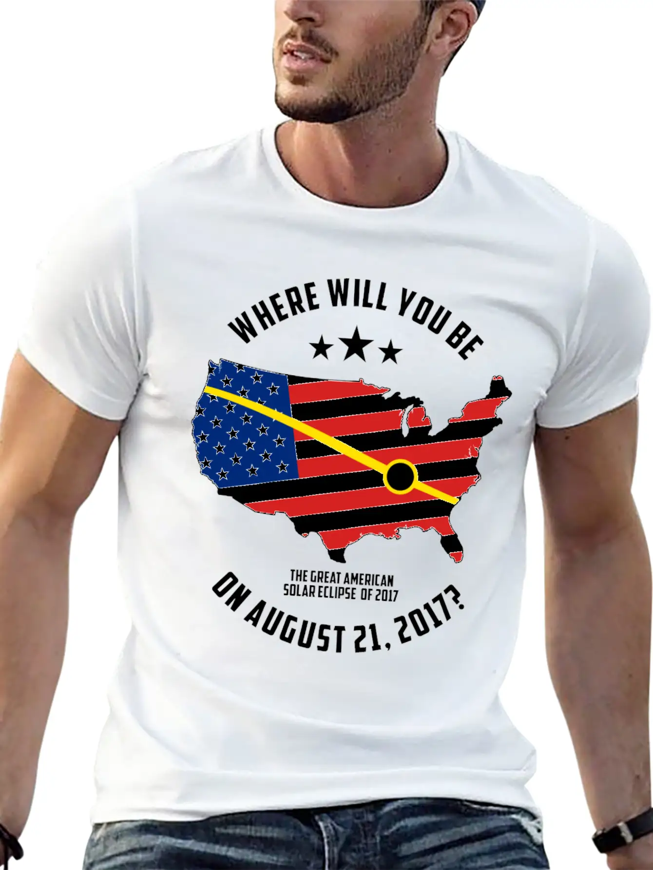 The Great American Solar Eclipse Of 2017 Basic Graphic T-Shirt ¨C Daily Comfort In Soft Cotton