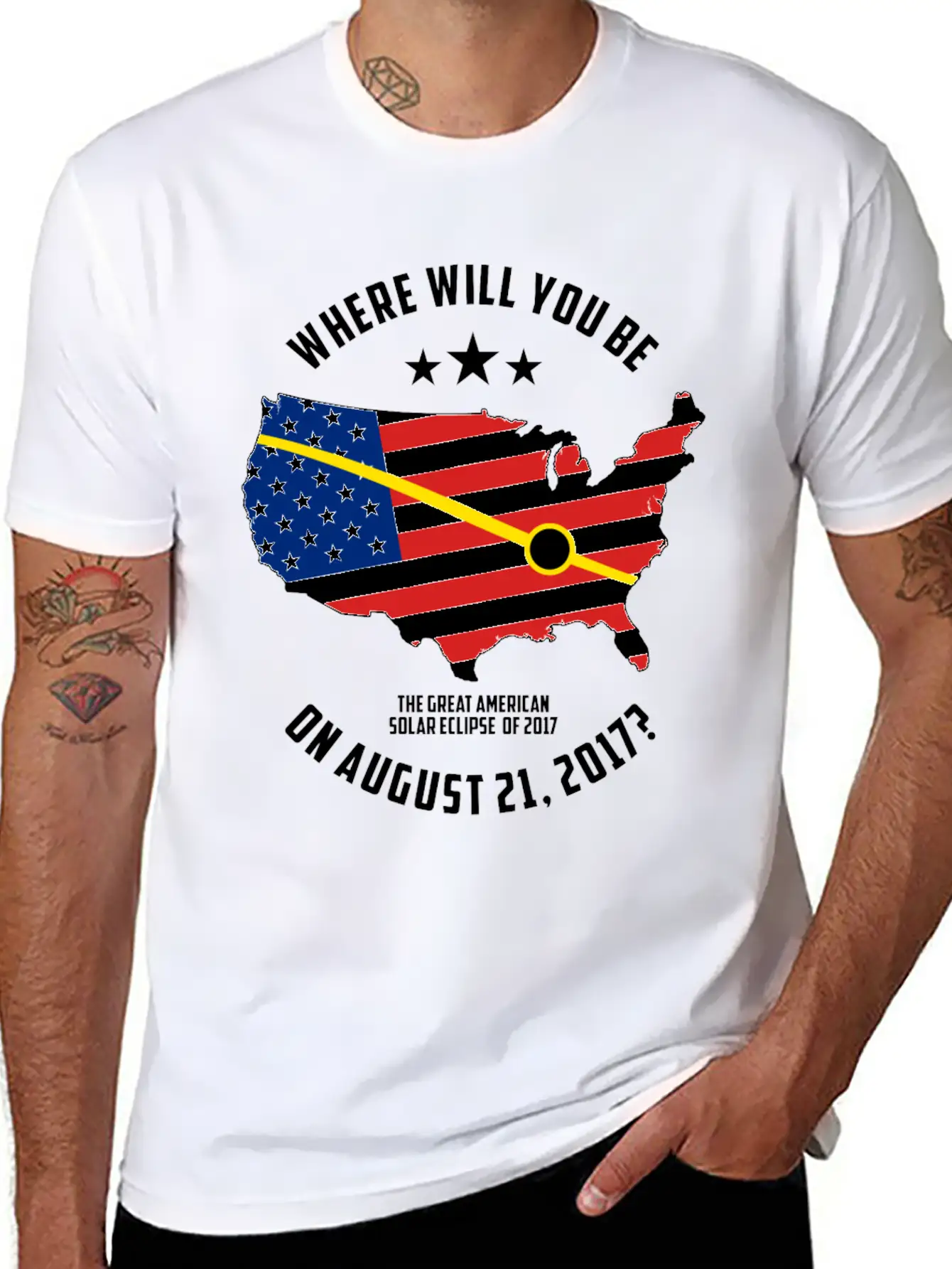 The Great American Solar Eclipse Of 2017 Basic Graphic T-Shirt ¨C Daily Comfort In Soft Cotton