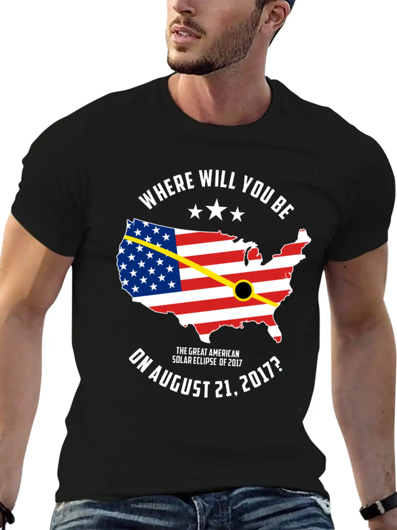The Great American Solar Eclipse Of 2017 Basic Graphic T-Shirt ¨C Daily Comfort In Soft Cotton