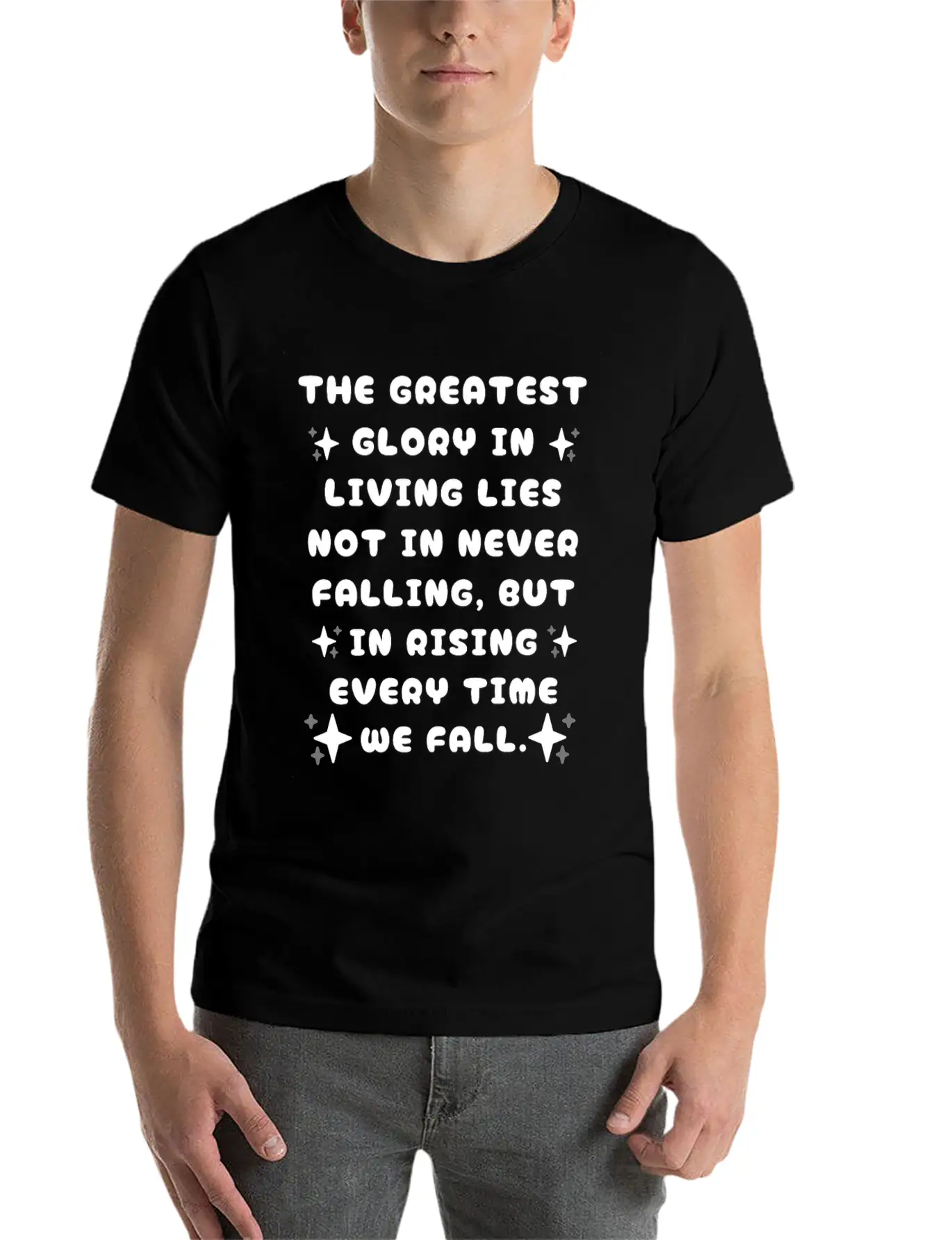 The Greatest Glory In Living Unisex Casual T-Shirt ¨C Clean Design For Daily Comfort