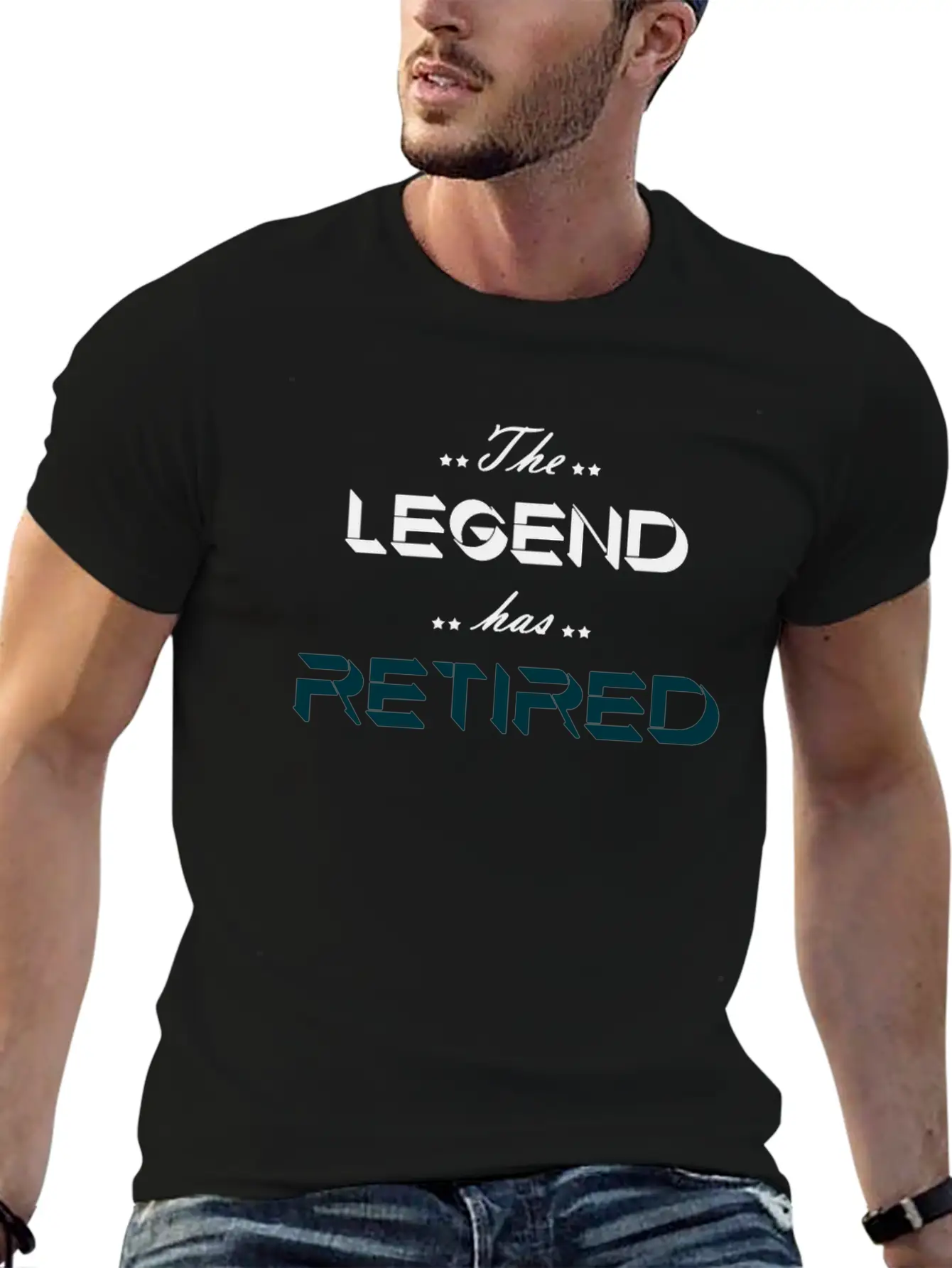 The Legend Has Retired Basic Graphic T-Shirt ¨C Daily Comfort In Soft Cotton