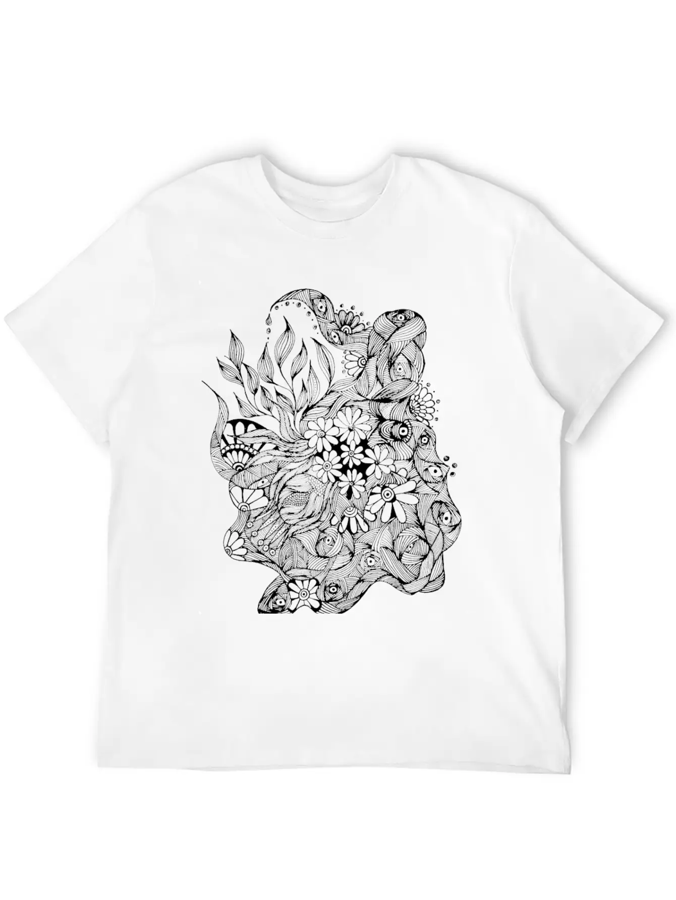 The Lined Design And The Vector Design. Essential Cotton Tee For Daily Outfits ¨C Unisex Style