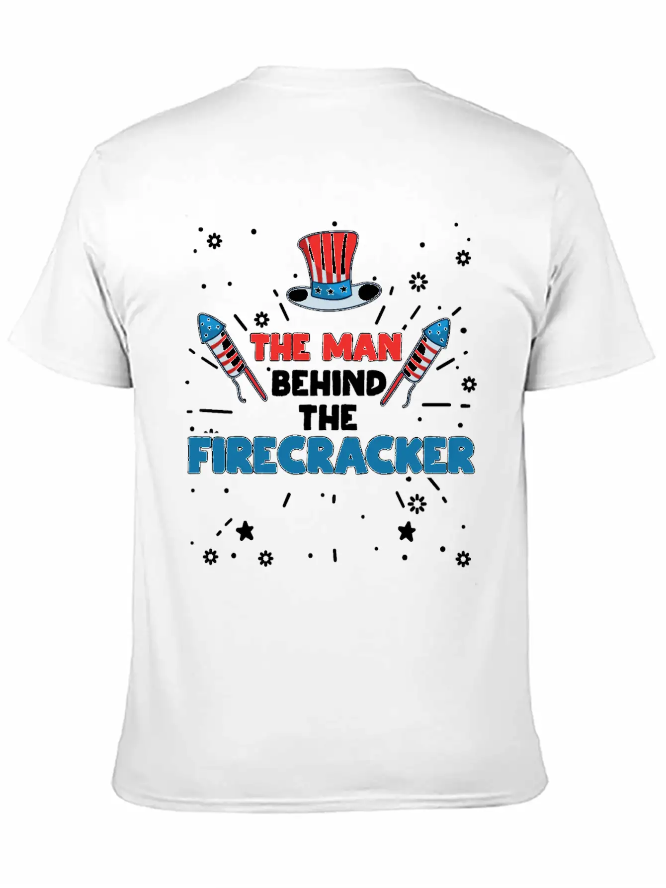 The Man Behind The Firecracker July 4th Fourth Soft Cotton Short Sleeve Tee ¨C Unisex Wardrobe Staple