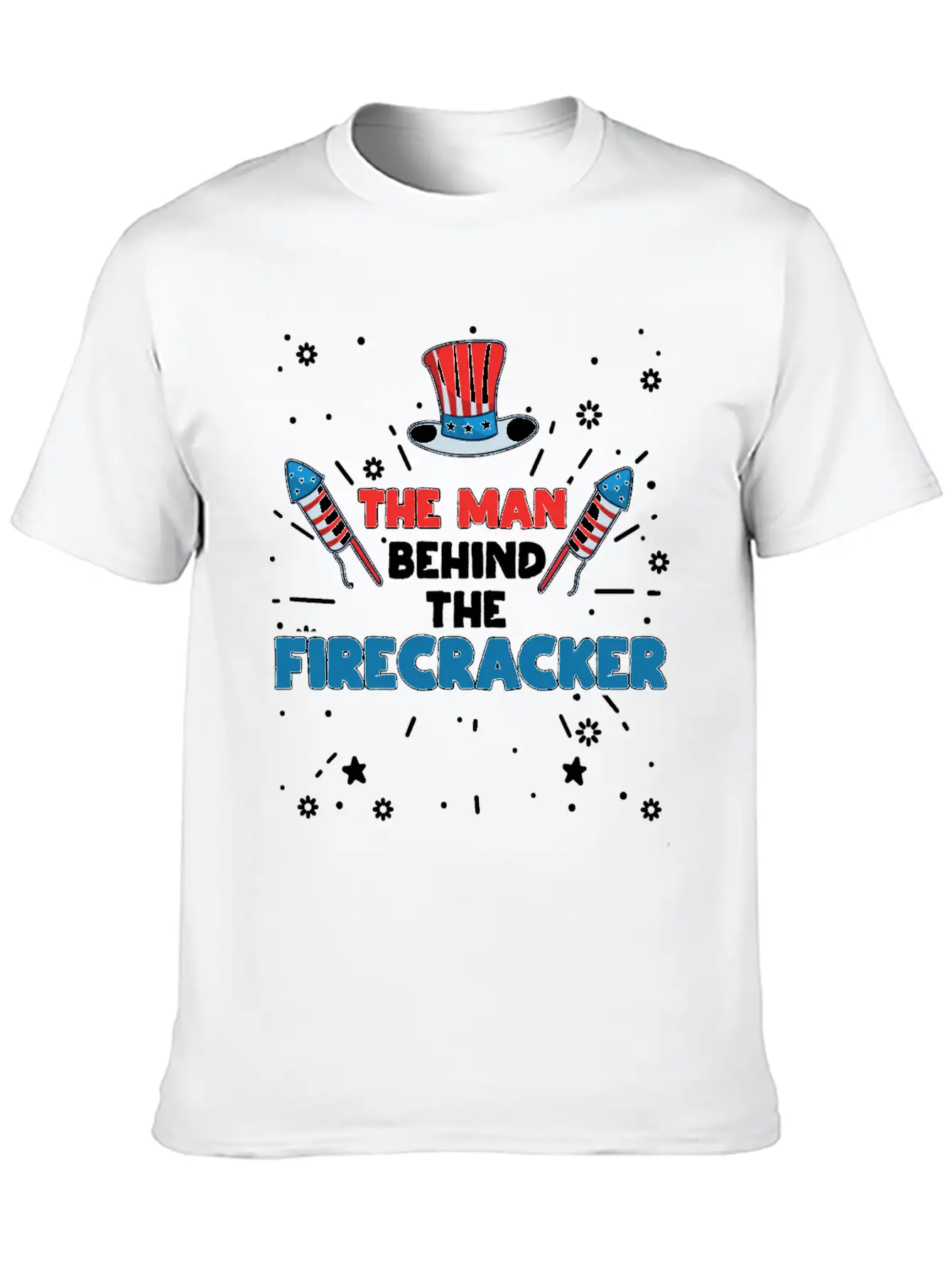 The Man Behind The Firecracker July 4th Fourth Soft Cotton Short Sleeve Tee ¨C Unisex Wardrobe Staple