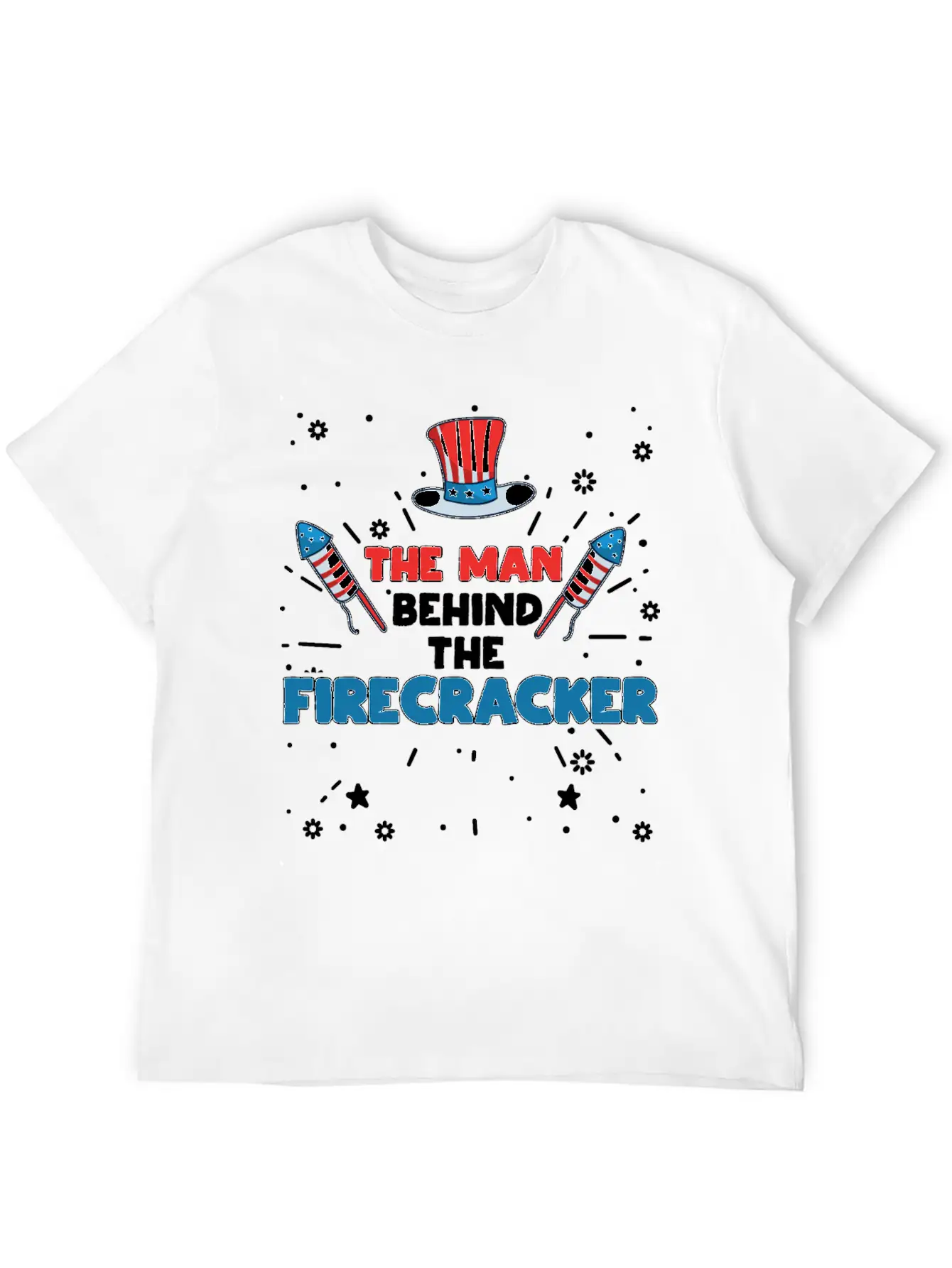 The Man Behind The Firecracker July 4th Fourth Soft Cotton Short Sleeve Tee ¨C Unisex Wardrobe Staple