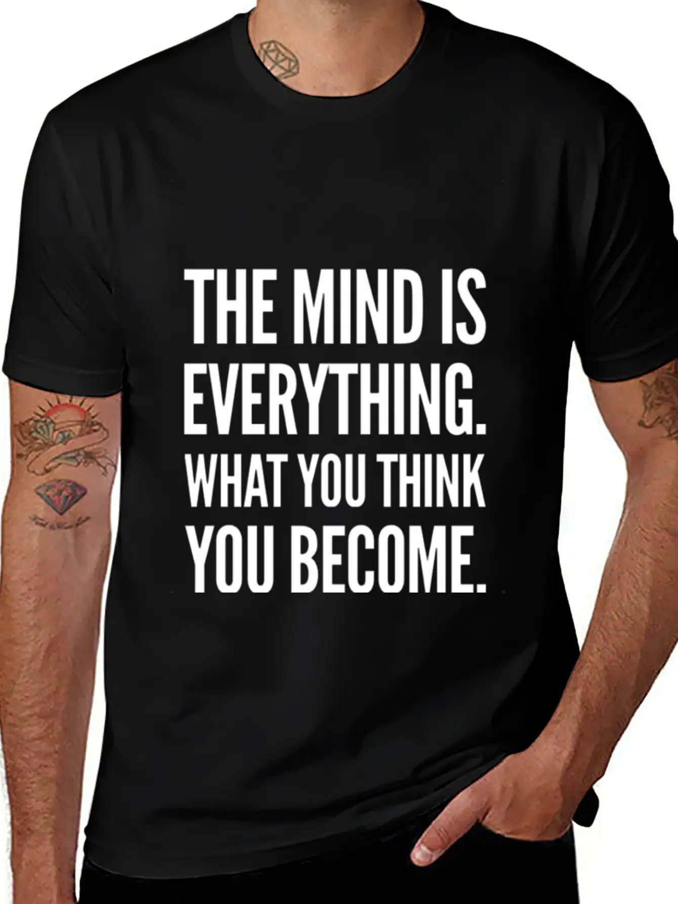 The Mind Is Everything Text Design Unisex Casual T-Shirt ¨C Clean Design For Daily Comfort