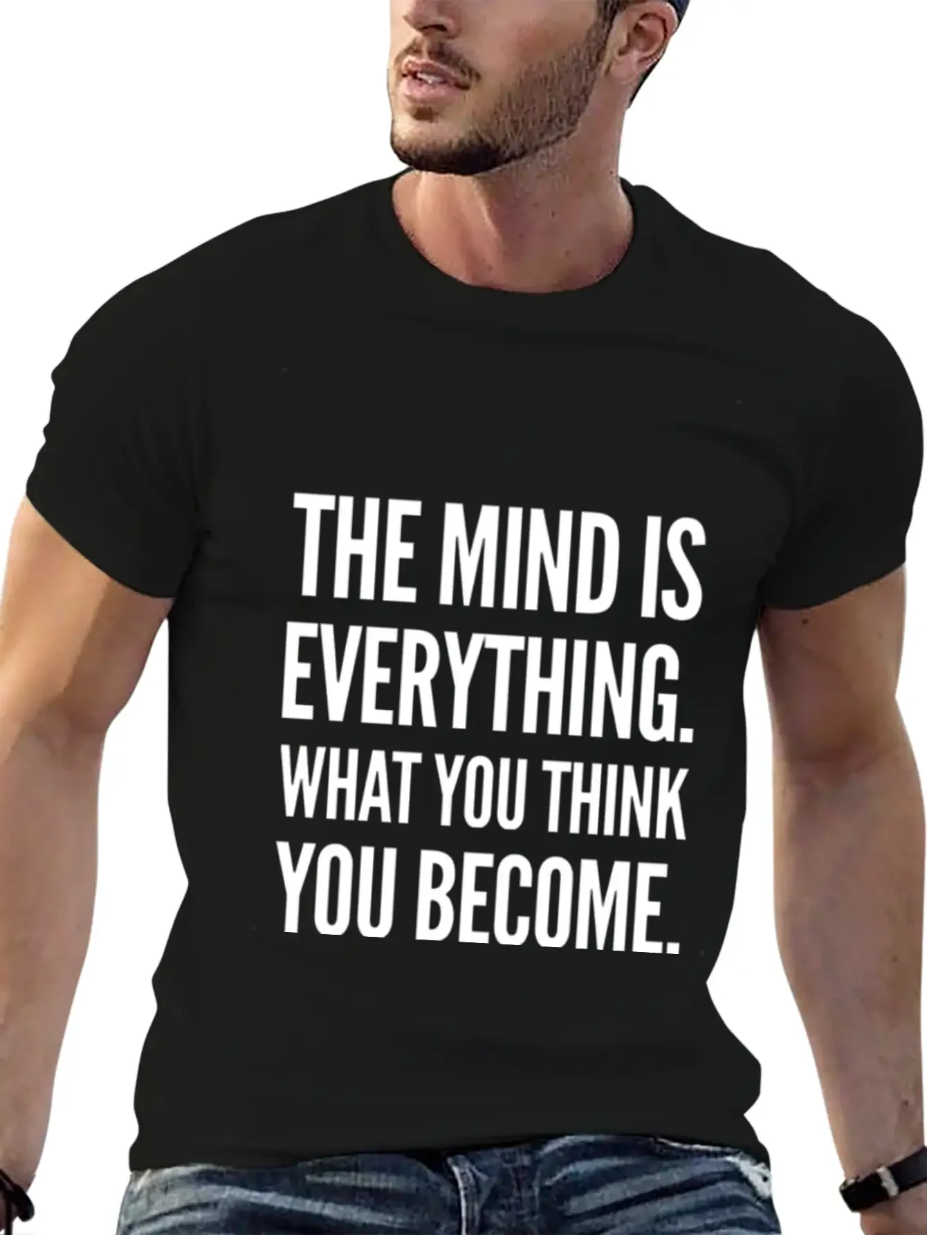 The Mind Is Everything Text Design Unisex Casual T-Shirt ¨C Clean Design For Daily Comfort