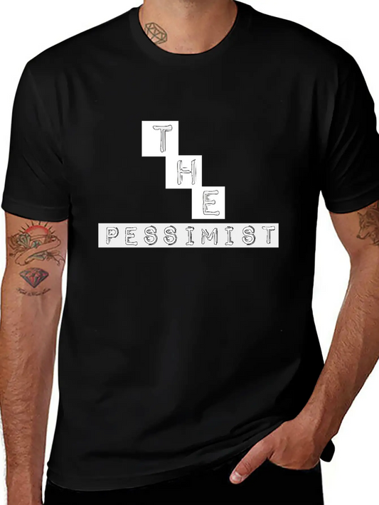 "The Pessimist" Abstract Design Basic Graphic T-Shirt ¨C Daily Comfort In Soft Cotton