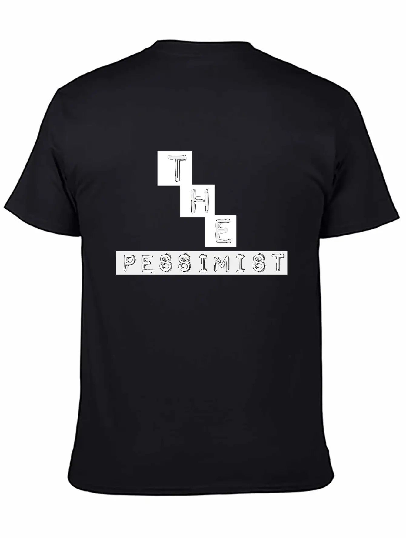 "The Pessimist" Abstract Design Basic Graphic T-Shirt ¨C Daily Comfort In Soft Cotton