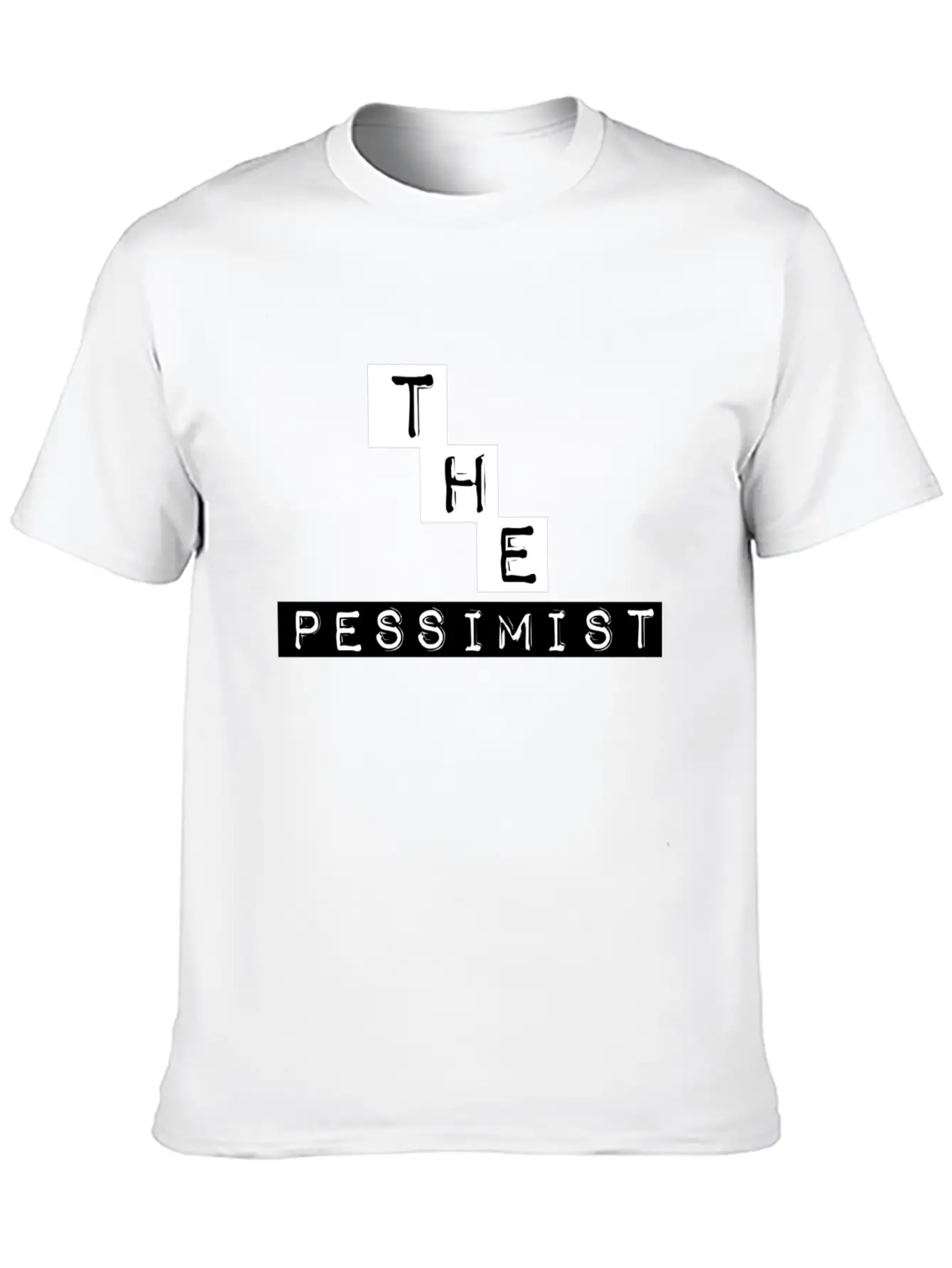 "The Pessimist" Abstract Design Basic Graphic T-Shirt ¨C Daily Comfort In Soft Cotton