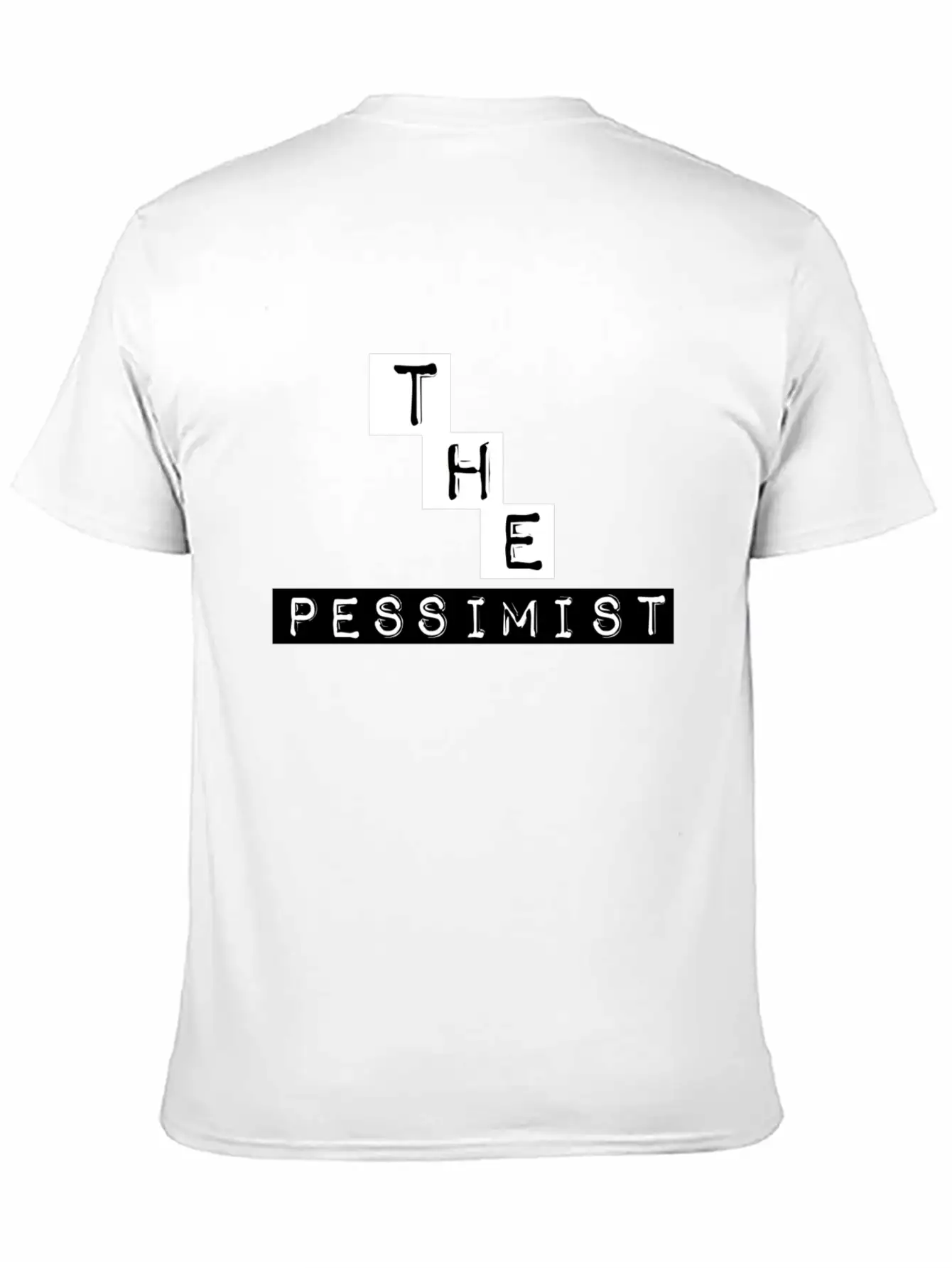 "The Pessimist" Abstract Design Basic Graphic T-Shirt ¨C Daily Comfort In Soft Cotton