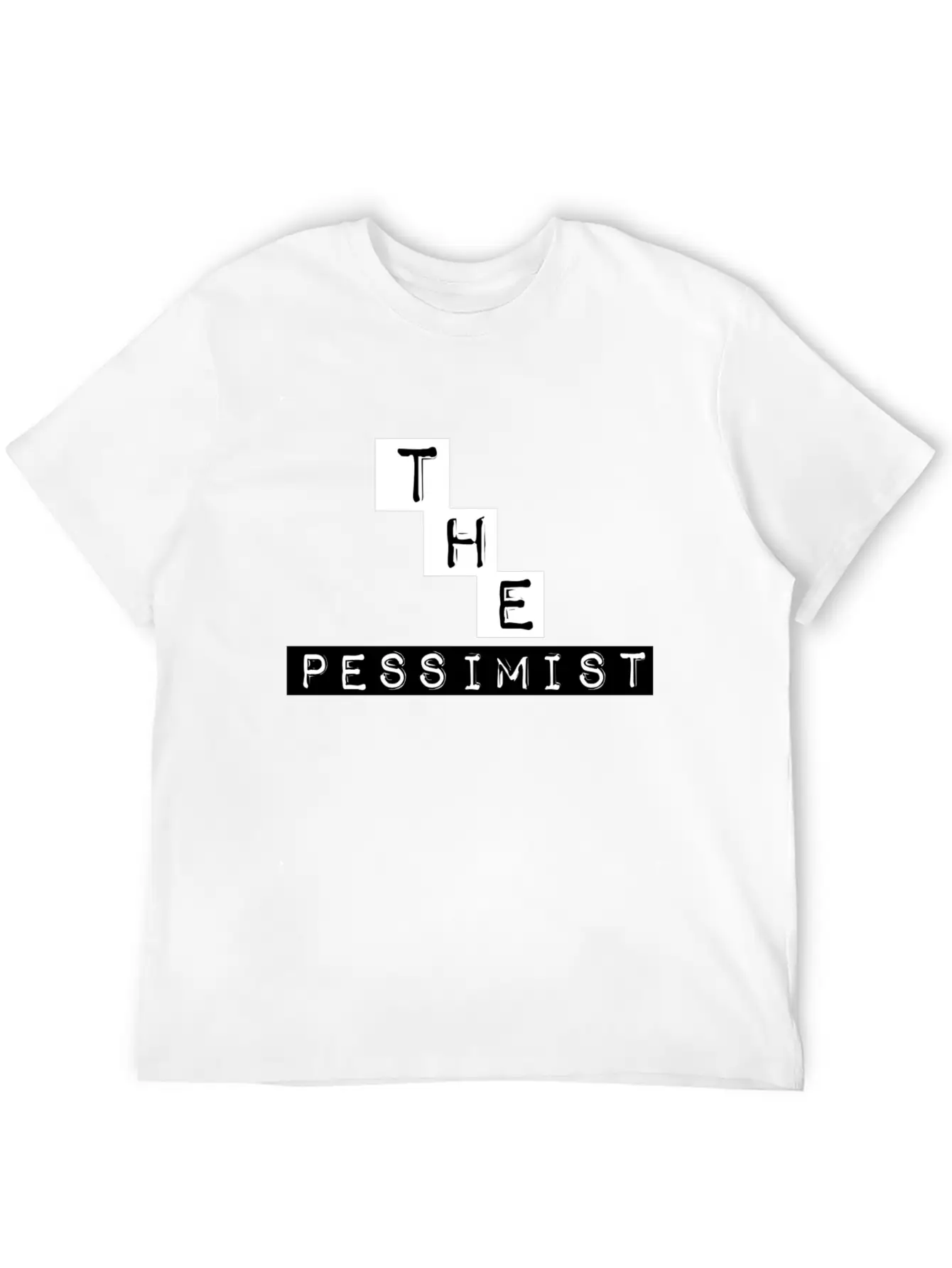 "The Pessimist" Abstract Design Basic Graphic T-Shirt ¨C Daily Comfort In Soft Cotton