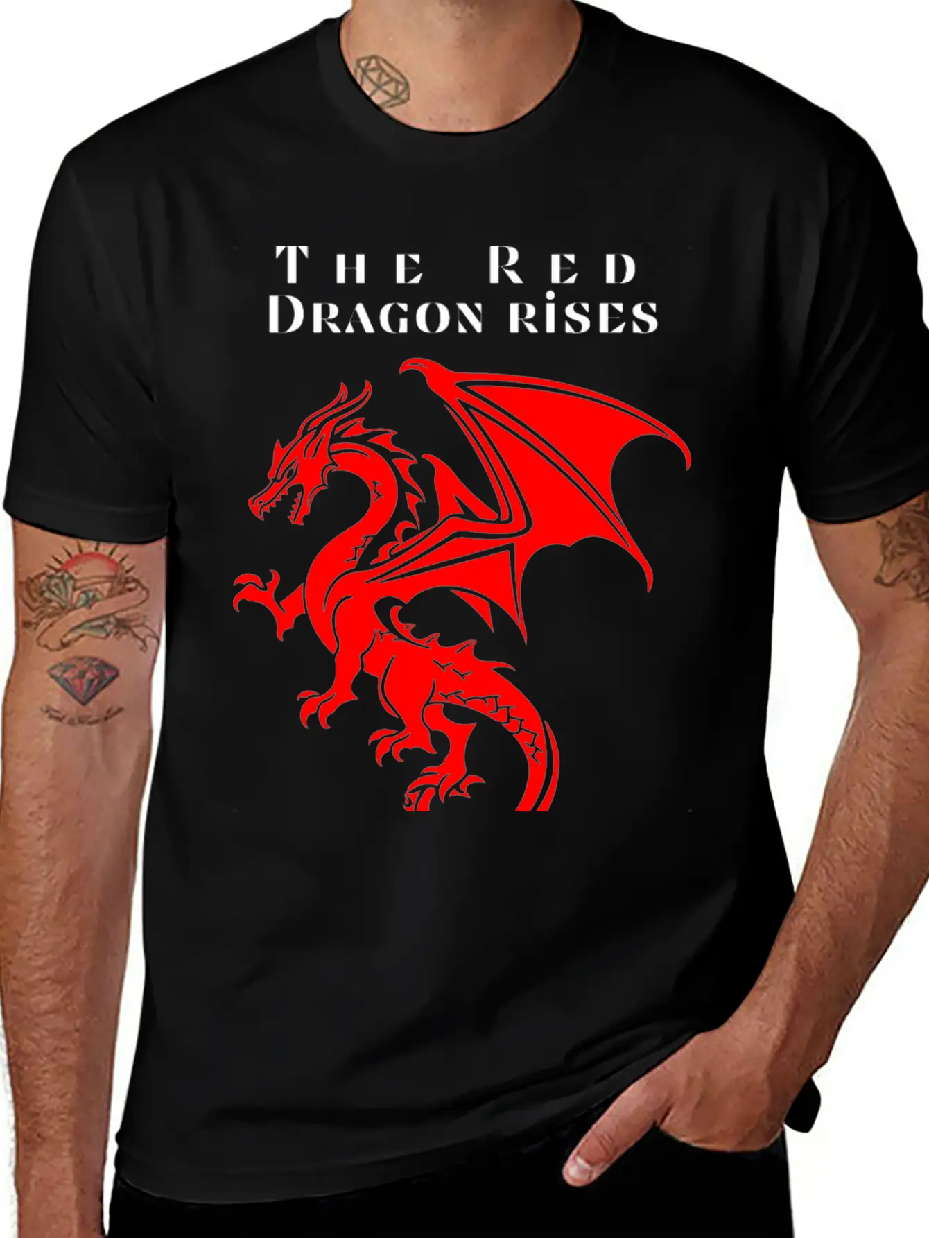 The Red Dragon Rises Essential Cotton Tee For Daily Outfits ¨C Unisex Style