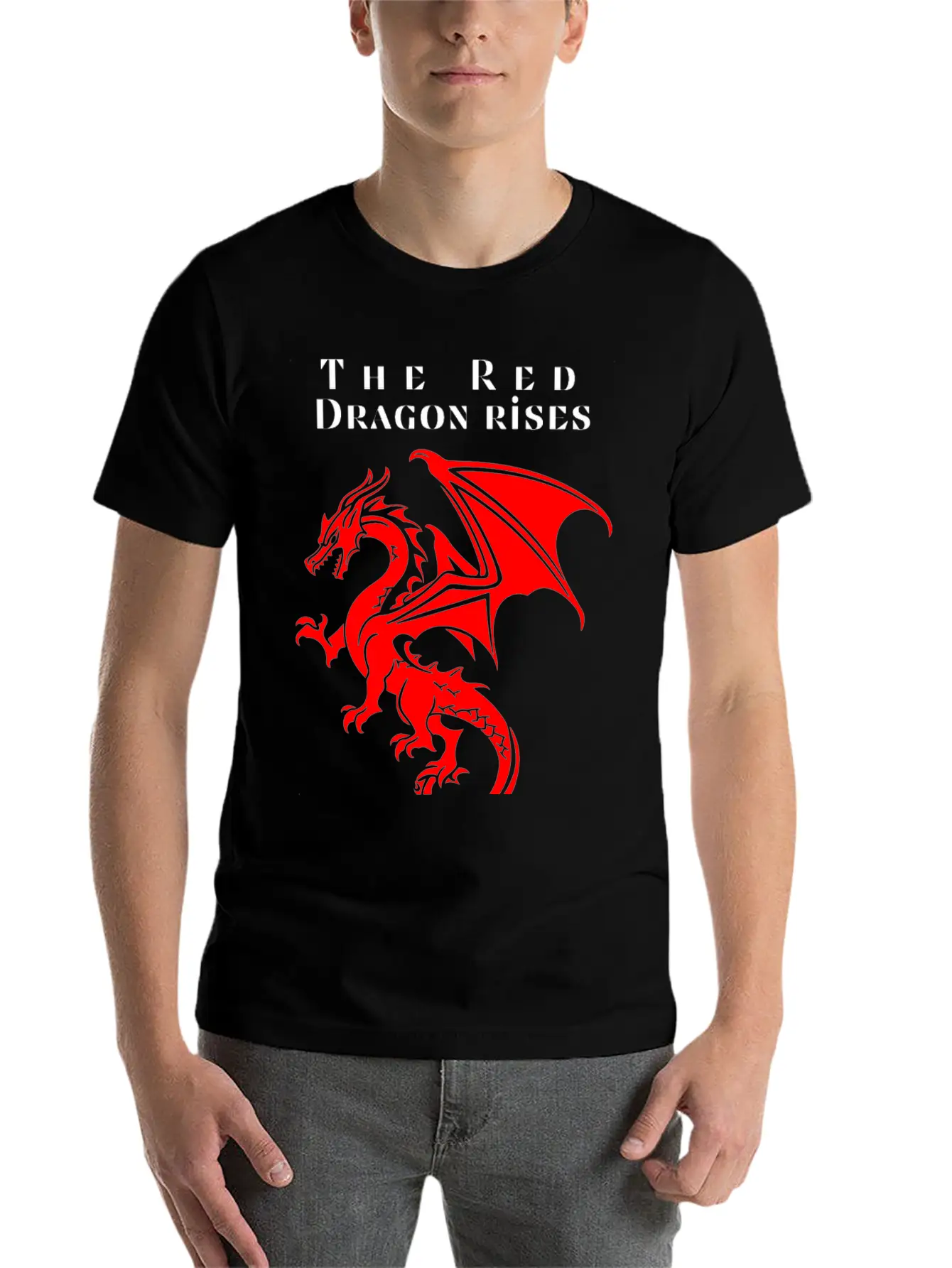 The Red Dragon Rises Essential Cotton Tee For Daily Outfits ¨C Unisex Style