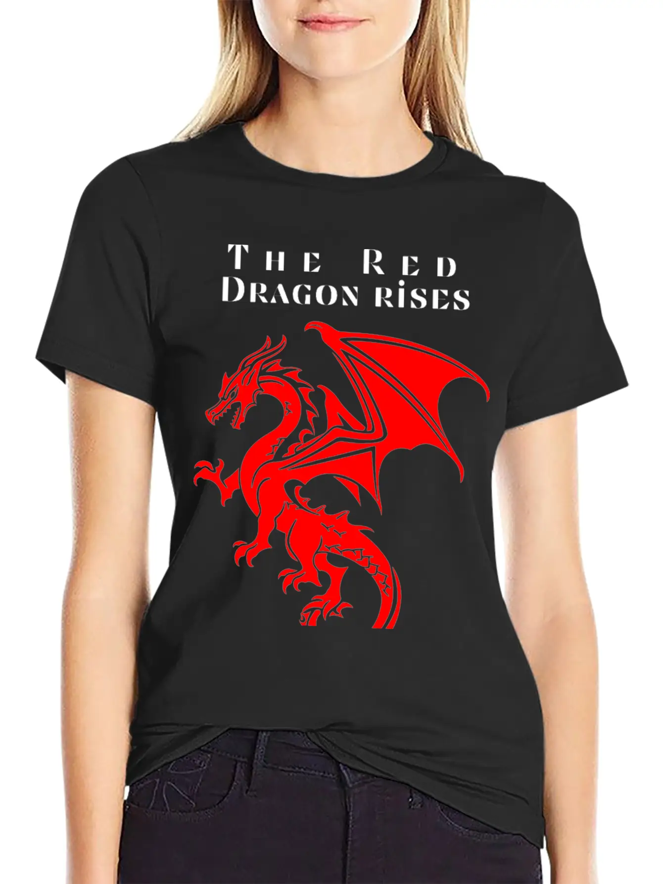 The Red Dragon Rises Essential Cotton Tee For Daily Outfits ¨C Unisex Style