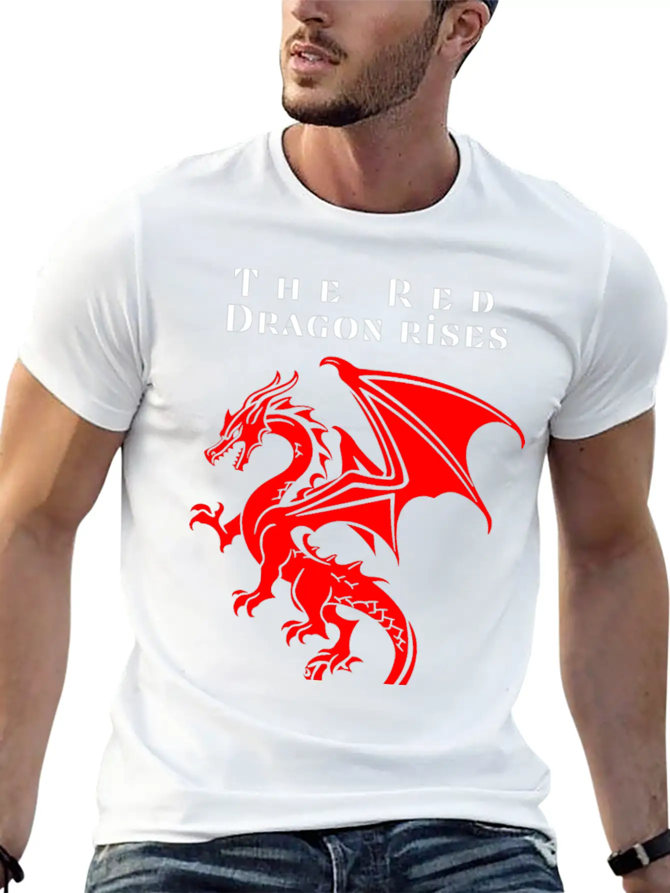 The Red Dragon Rises Essential Cotton Tee For Daily Outfits ¨C Unisex Style