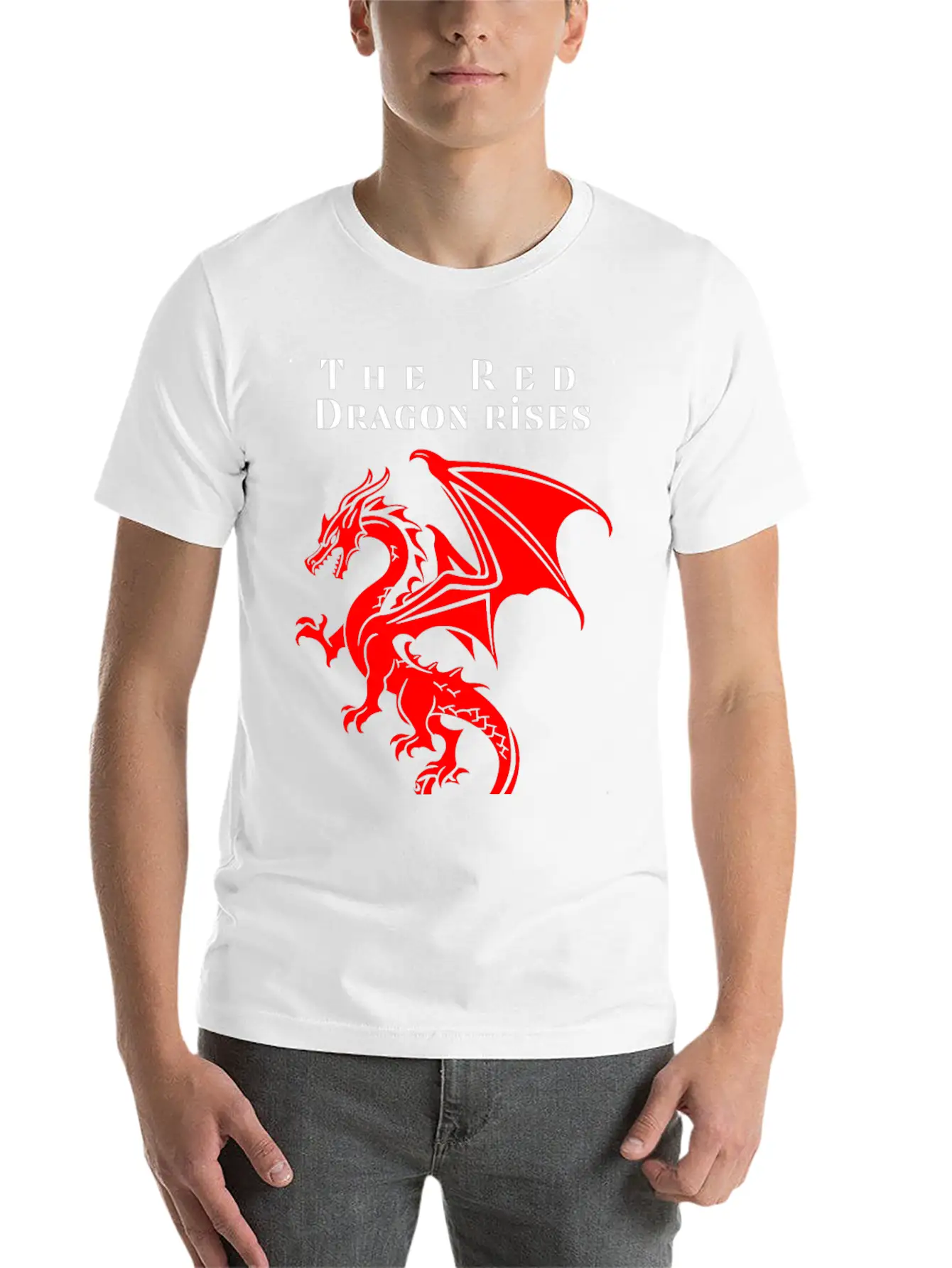 The Red Dragon Rises Essential Cotton Tee For Daily Outfits ¨C Unisex Style
