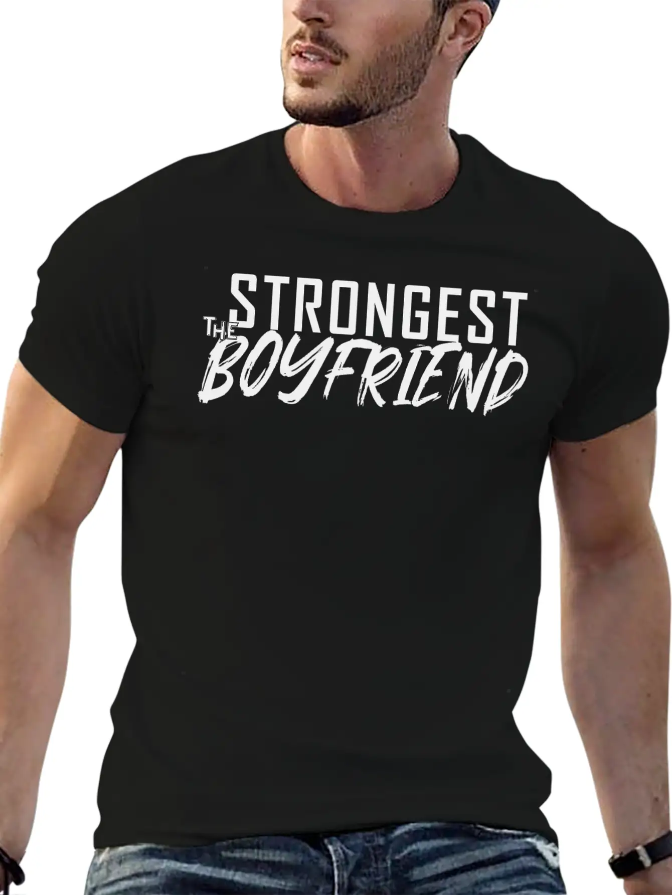 The Strongest Boyfriend Basic Graphic T-Shirt ¨C Daily Comfort In Soft Cotton