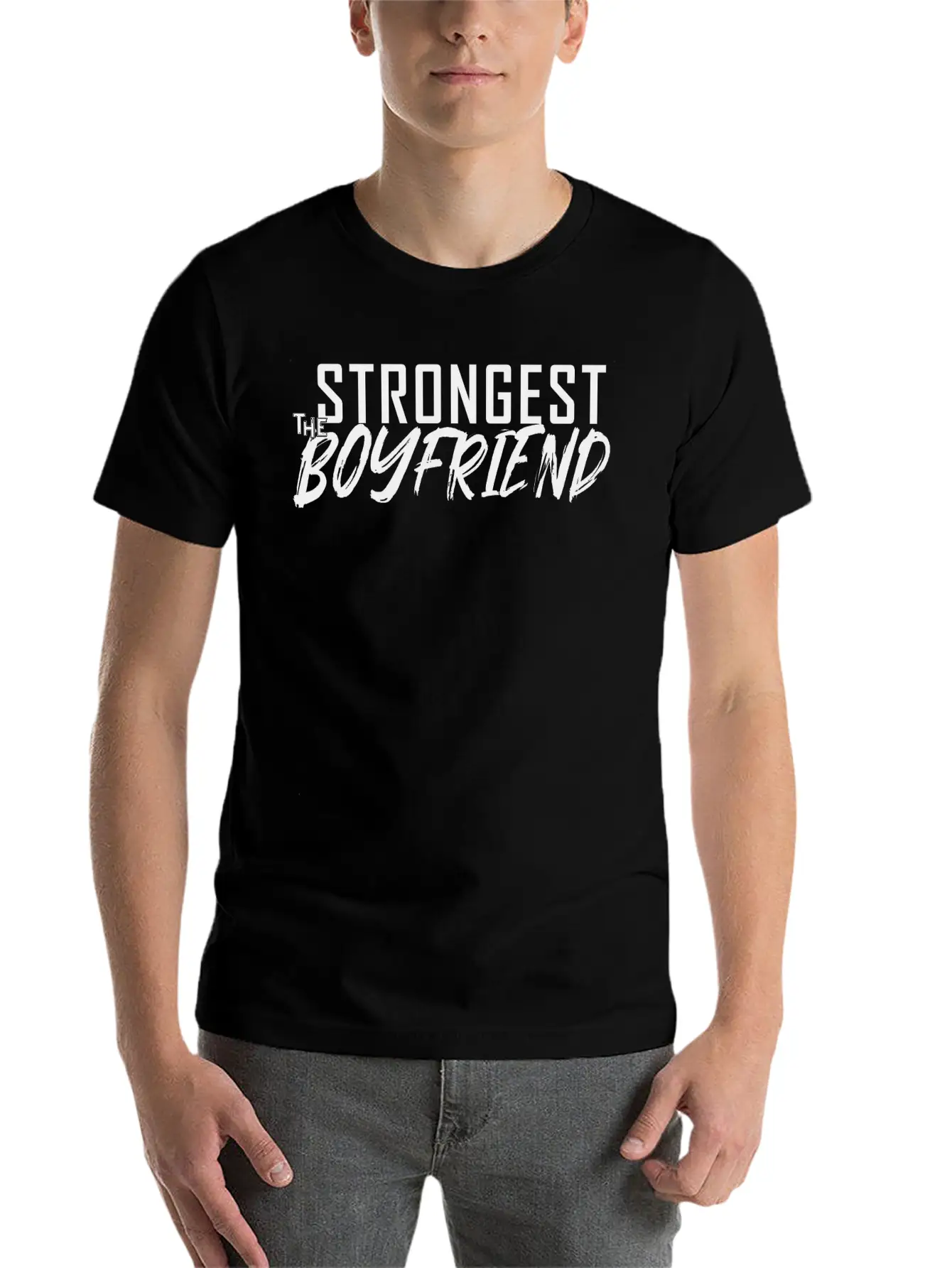 The Strongest Boyfriend Basic Graphic T-Shirt ¨C Daily Comfort In Soft Cotton