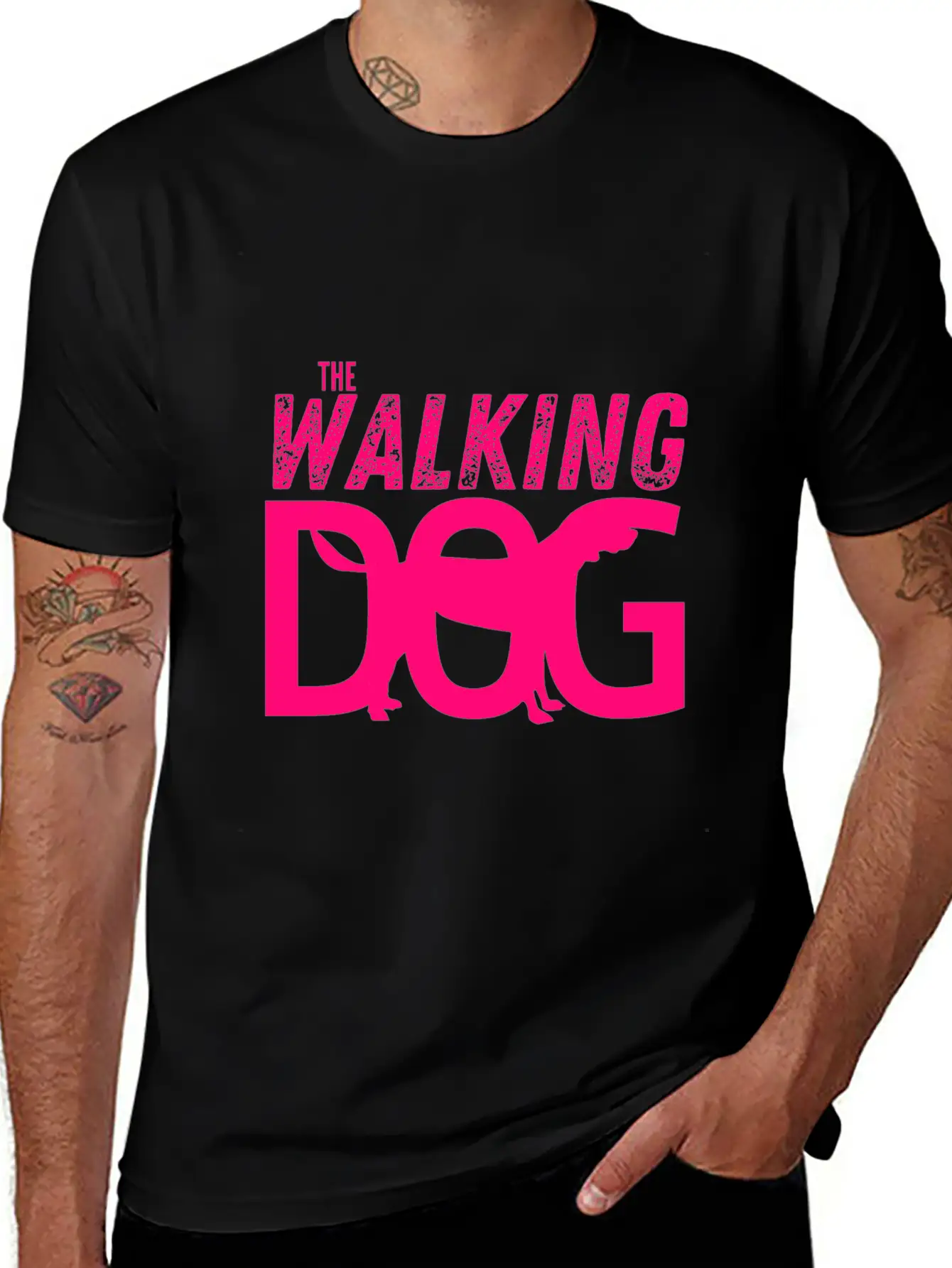 The Walking Dog The Running Dog Essential Cotton Tee For Daily Outfits ¨C Unisex Style