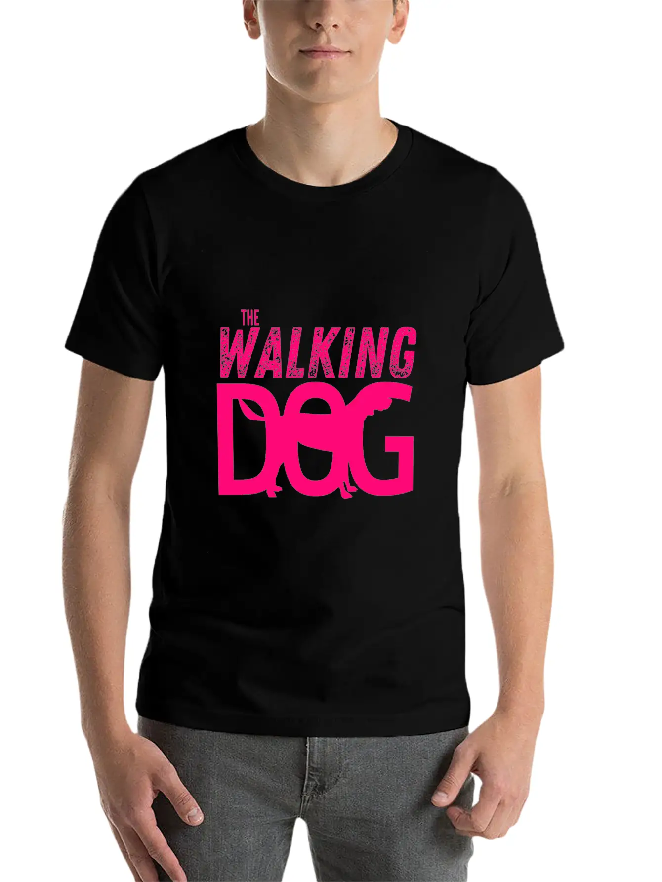 The Walking Dog The Running Dog Essential Cotton Tee For Daily Outfits ¨C Unisex Style