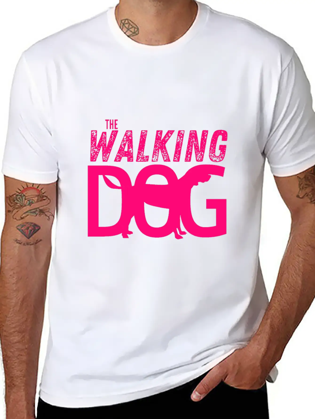 The Walking Dog The Running Dog Essential Cotton Tee For Daily Outfits ¨C Unisex Style