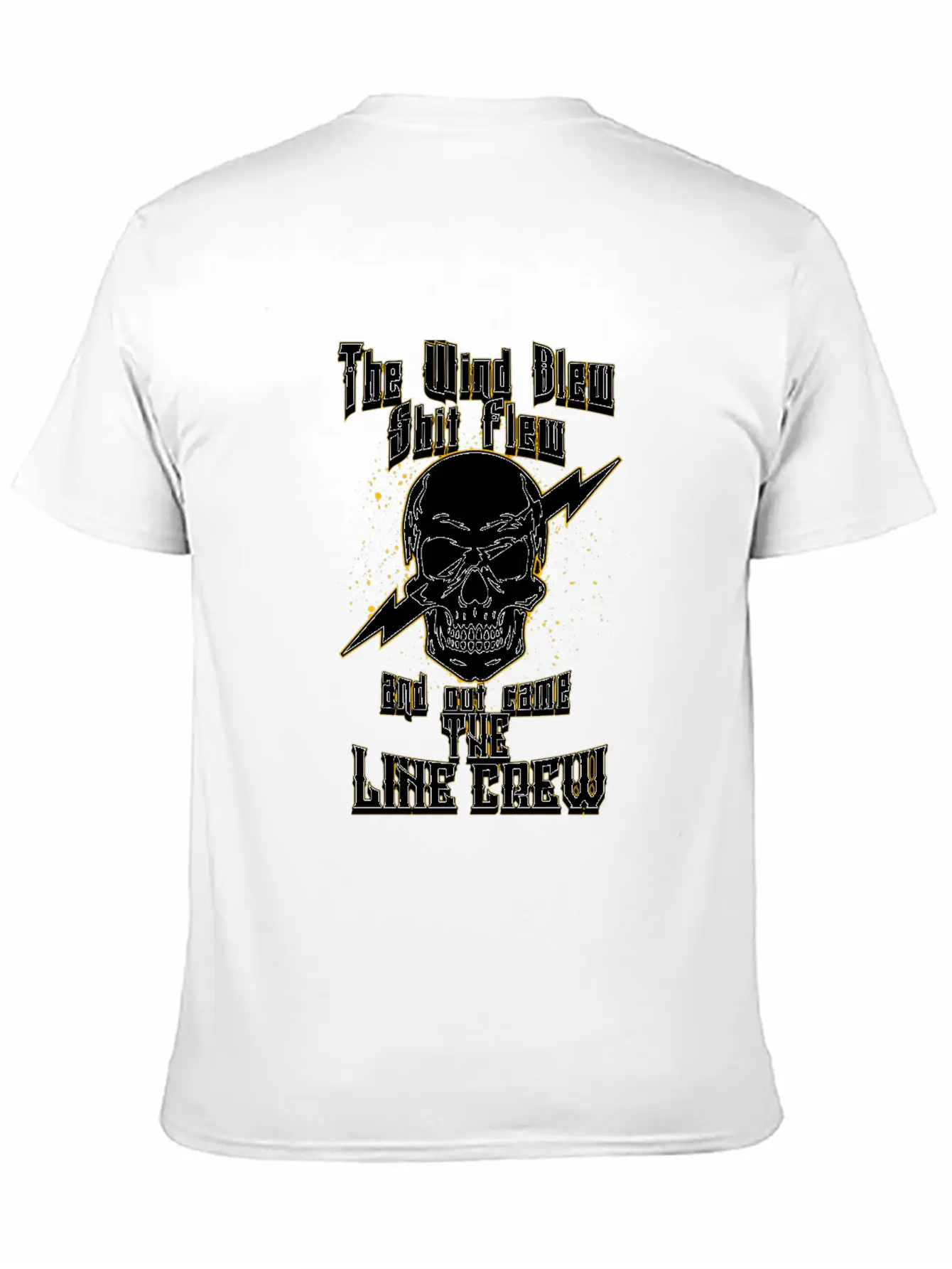 The Wind Blew And Out Came The Line Crew Essential Basic Graphic T-Shirt ¨C Daily Comfort In Soft Cotton