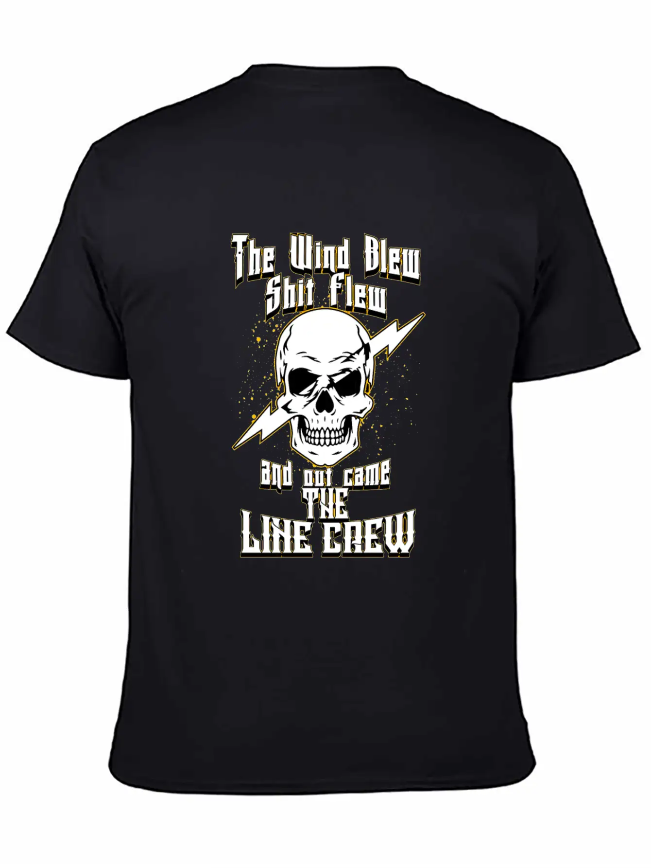 The Wind Blew And Out Came The Line Crew Essential Basic Graphic T-Shirt ¨C Daily Comfort In Soft Cotton