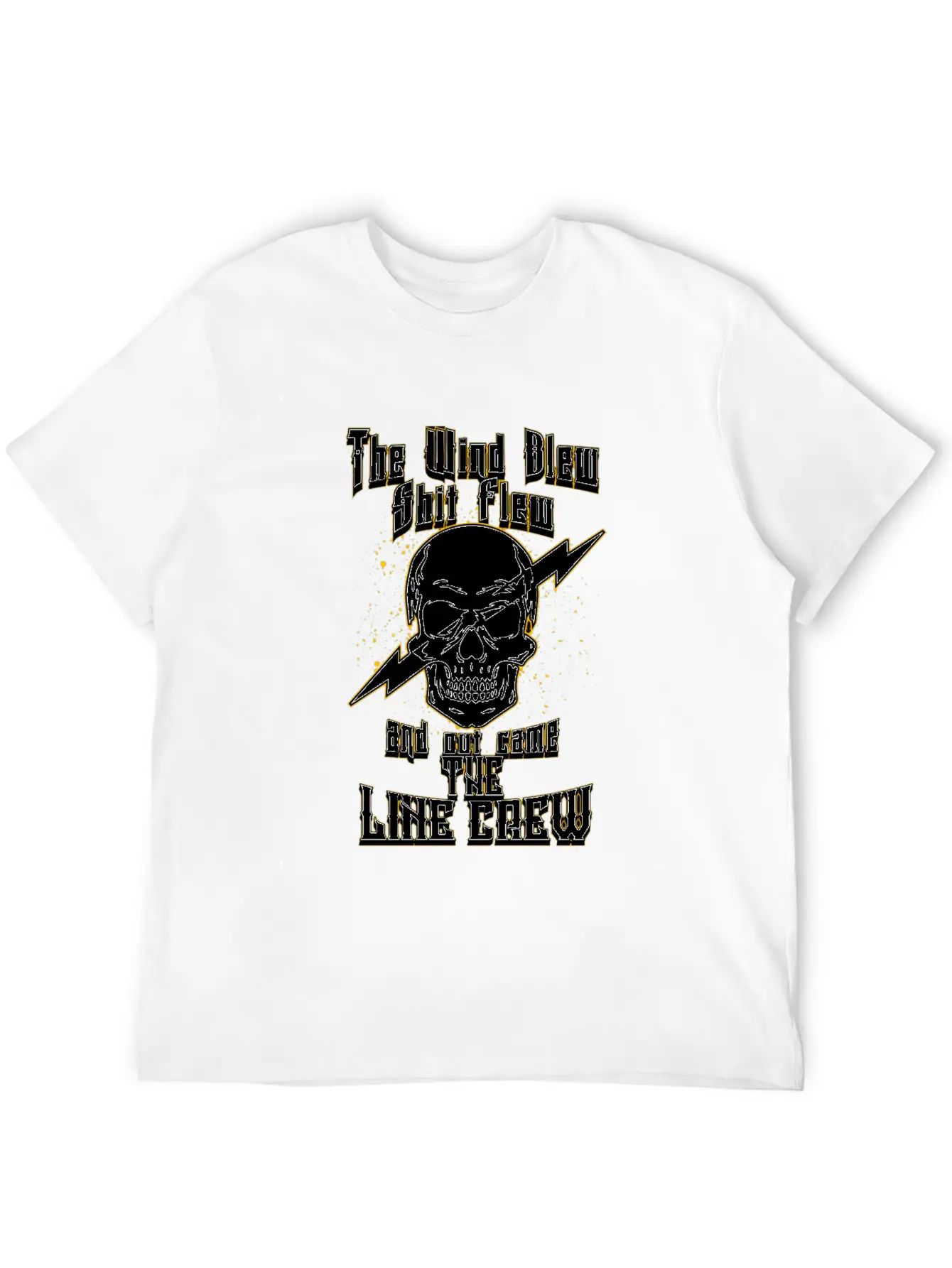 The Wind Blew And Out Came The Line Crew Essential Basic Graphic T-Shirt ¨C Daily Comfort In Soft Cotton