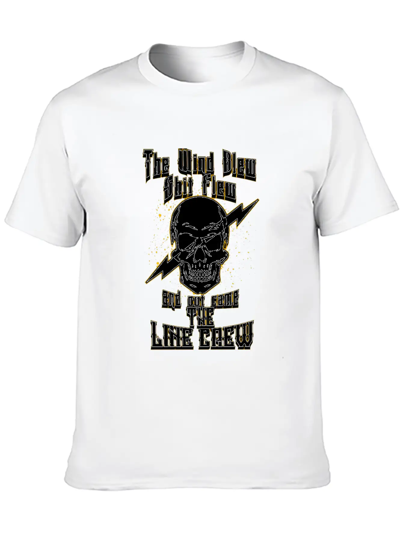 The Wind Blew And Out Came The Line Crew Essential Basic Graphic T-Shirt ¨C Daily Comfort In Soft Cotton