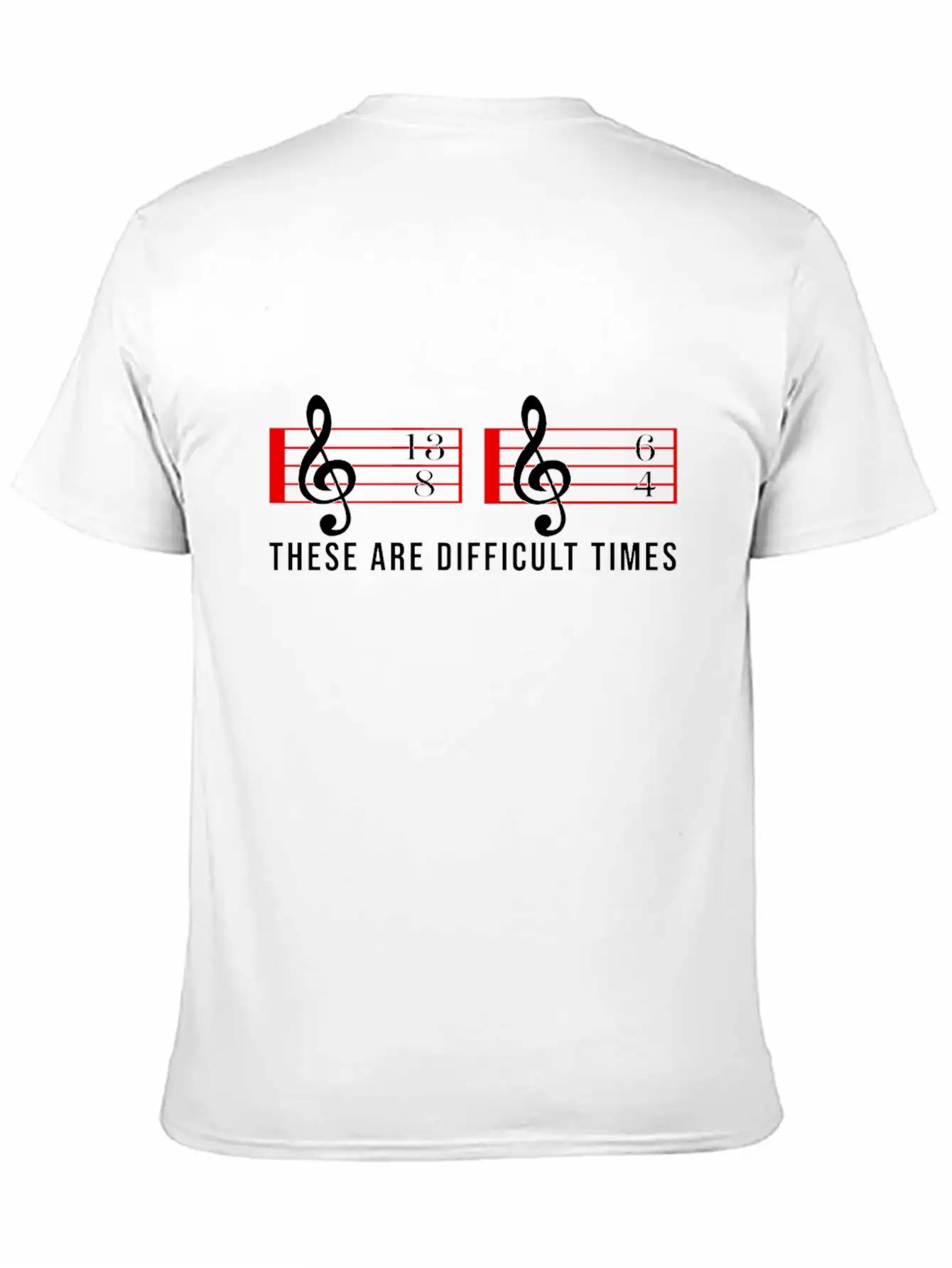 These Are Difficult Times Music Note Choire Essential Cotton Tee For Daily Outfits ¨C Unisex Style