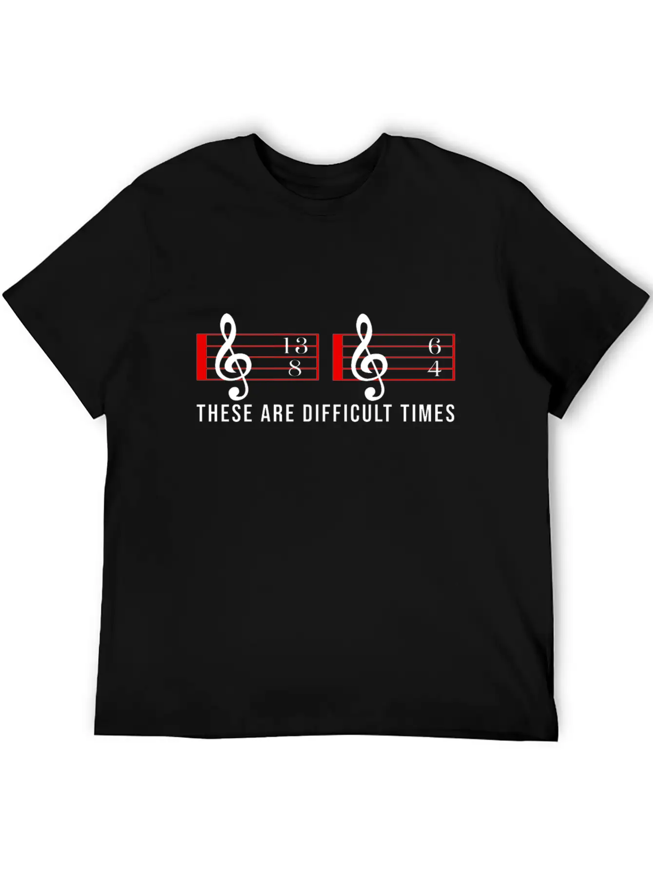 These Are Difficult Times Music Note Choire Essential Cotton Tee For Daily Outfits ¨C Unisex Style