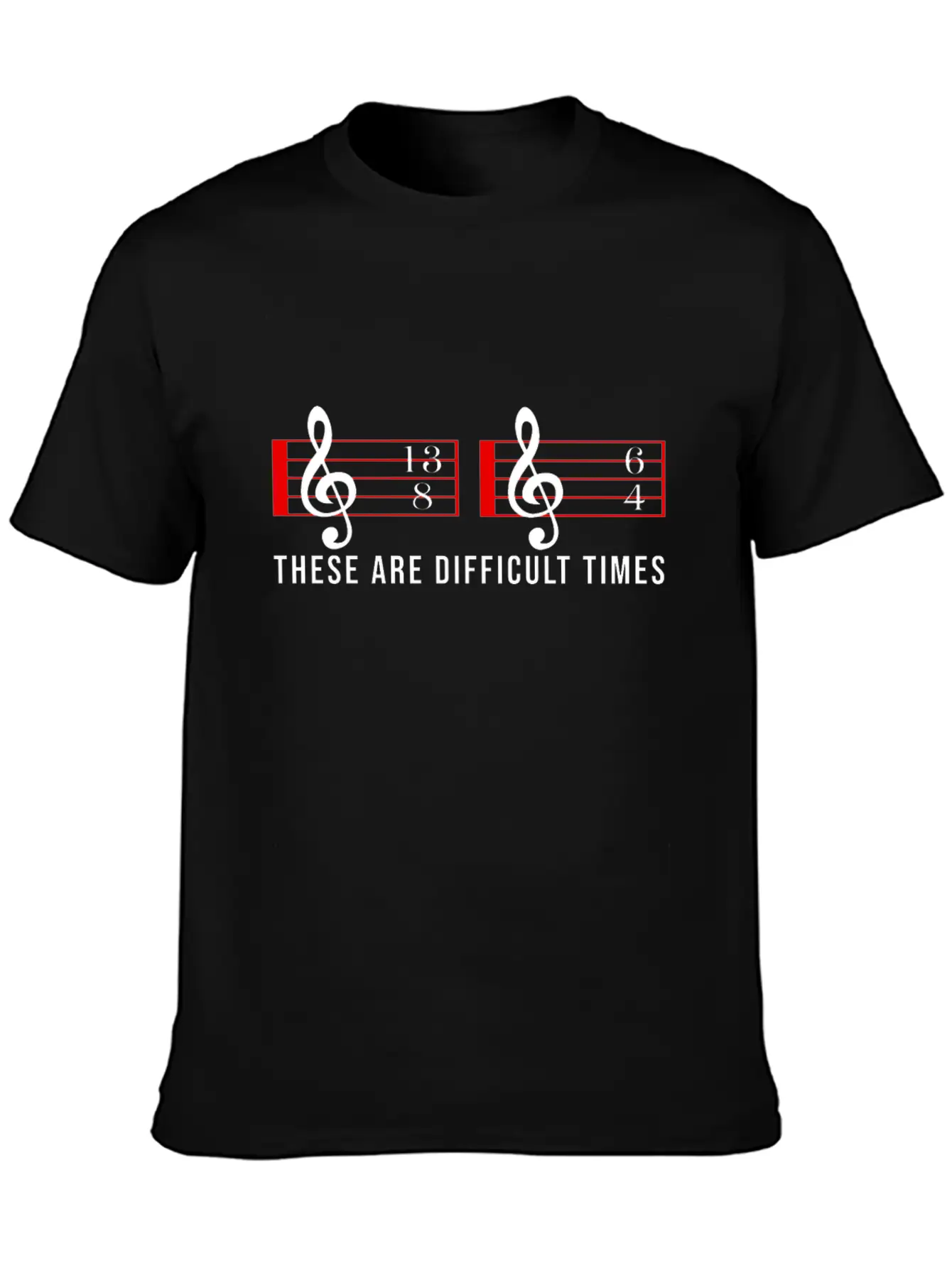These Are Difficult Times Music Note Choire Essential Cotton Tee For Daily Outfits ¨C Unisex Style