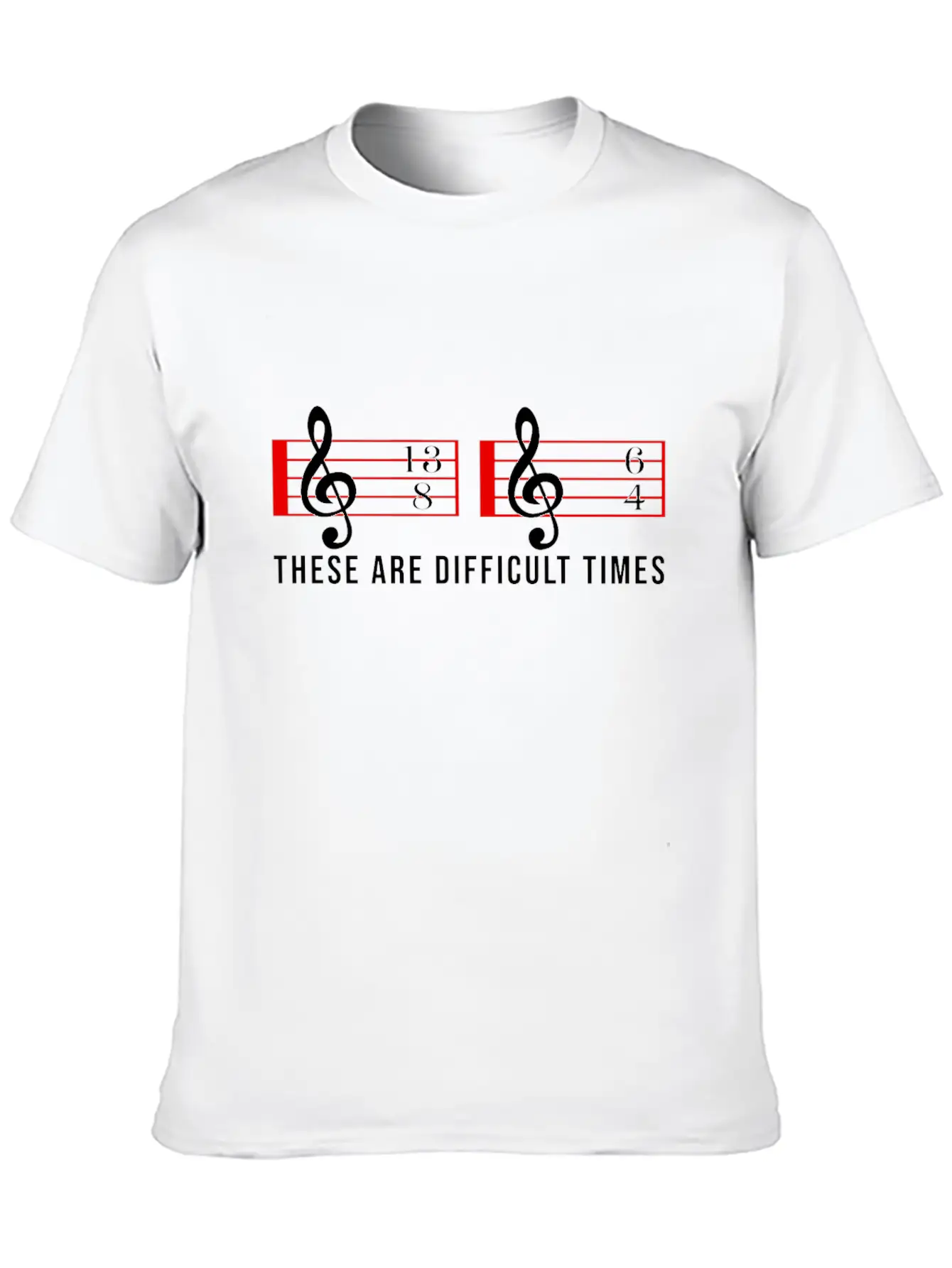 These Are Difficult Times Music Note Choire Essential Cotton Tee For Daily Outfits ¨C Unisex Style