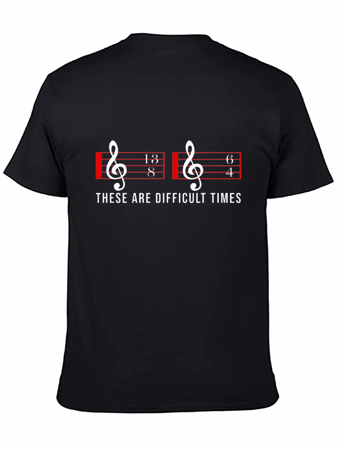 These Are Difficult Times Music Note Choire Essential Cotton Tee For Daily Outfits ¨C Unisex Style