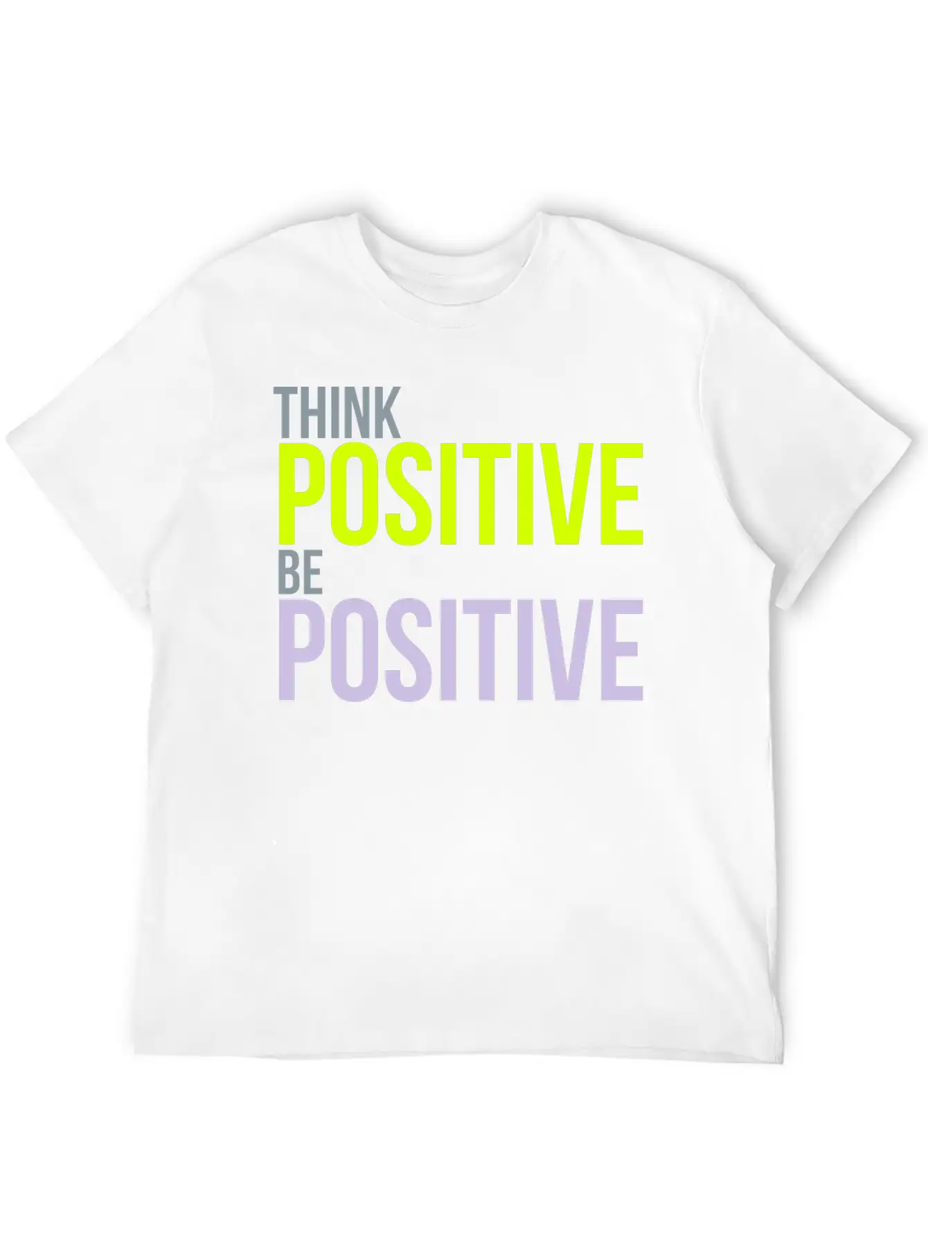Think Positive Essential Cotton Tee For Daily Outfits ¨C Unisex Style