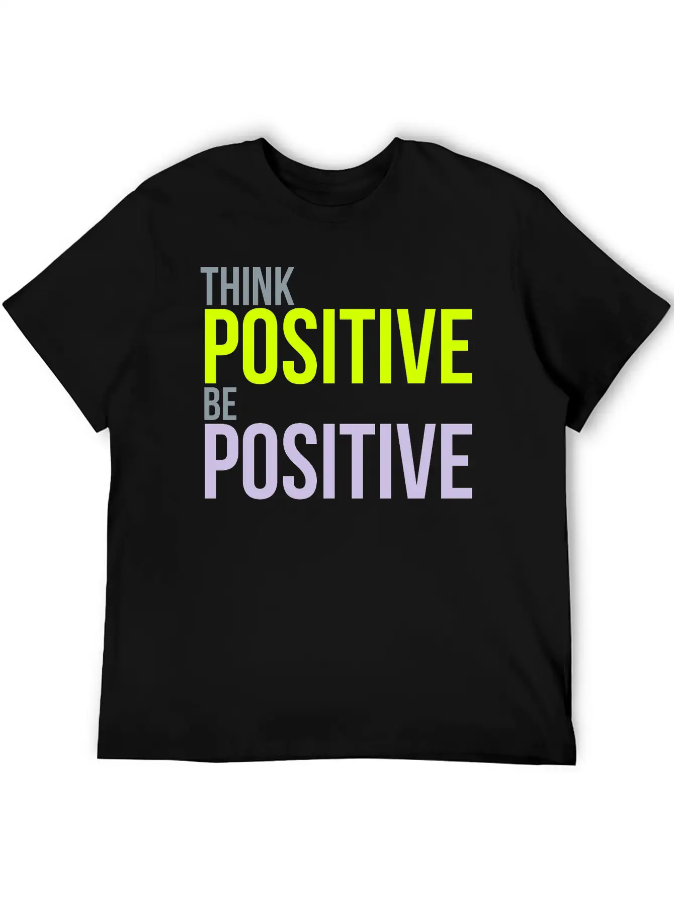 Think Positive Essential Cotton Tee For Daily Outfits ¨C Unisex Style