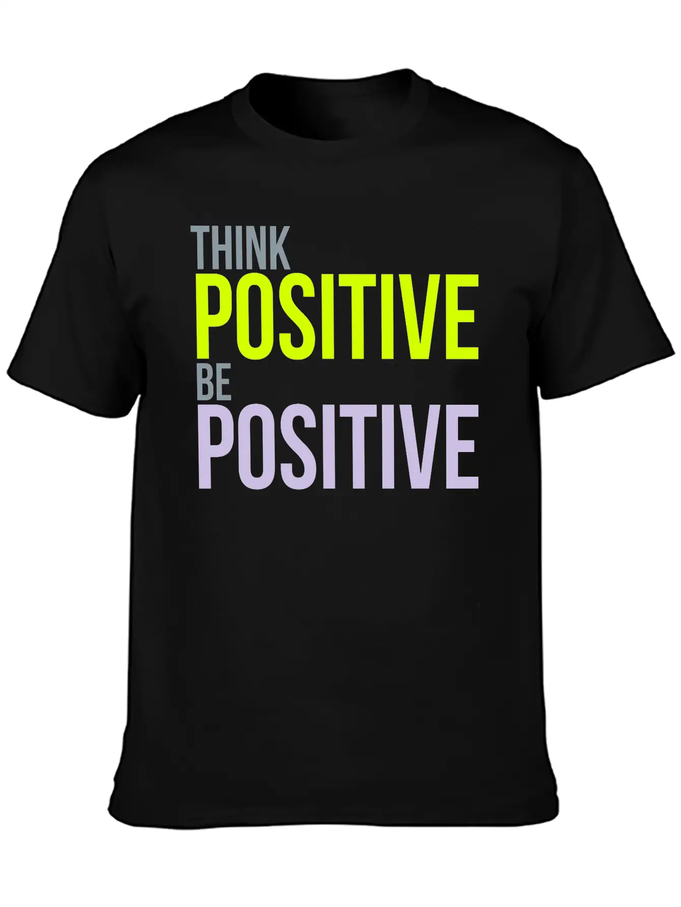 Think Positive Essential Cotton Tee For Daily Outfits ¨C Unisex Style