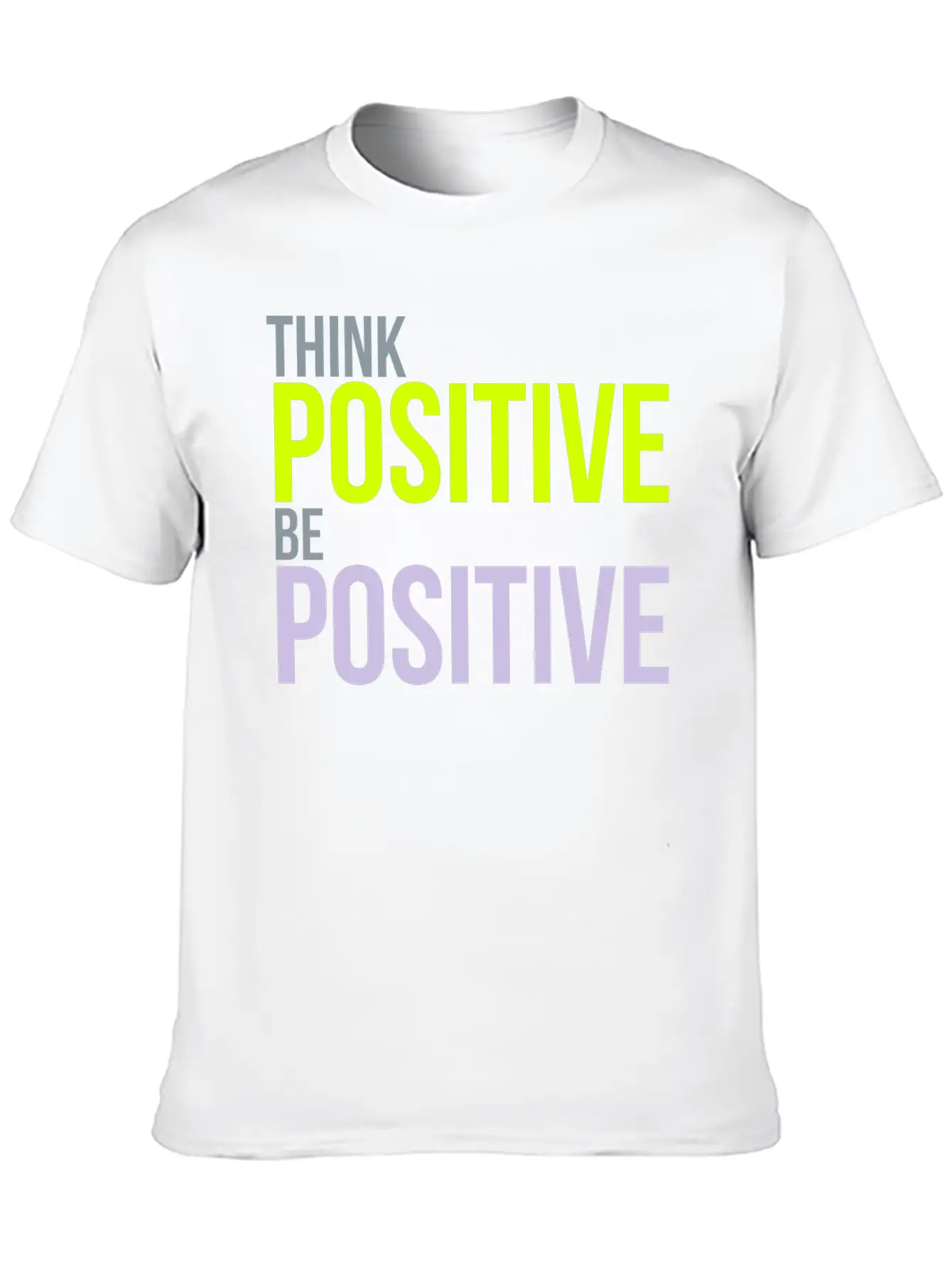 Think Positive Essential Cotton Tee For Daily Outfits ¨C Unisex Style