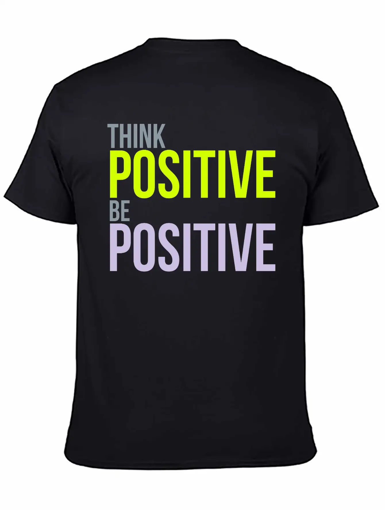 Think Positive Essential Cotton Tee For Daily Outfits ¨C Unisex Style