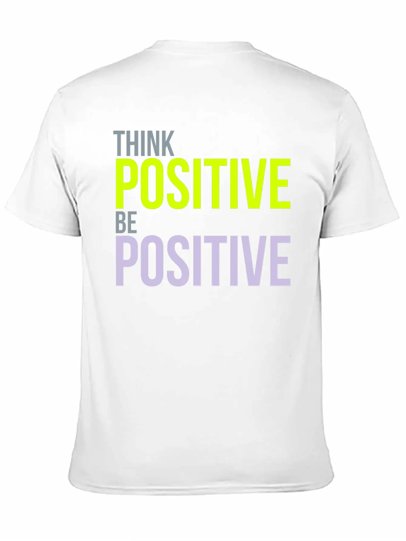 Think Positive Essential Cotton Tee For Daily Outfits ¨C Unisex Style