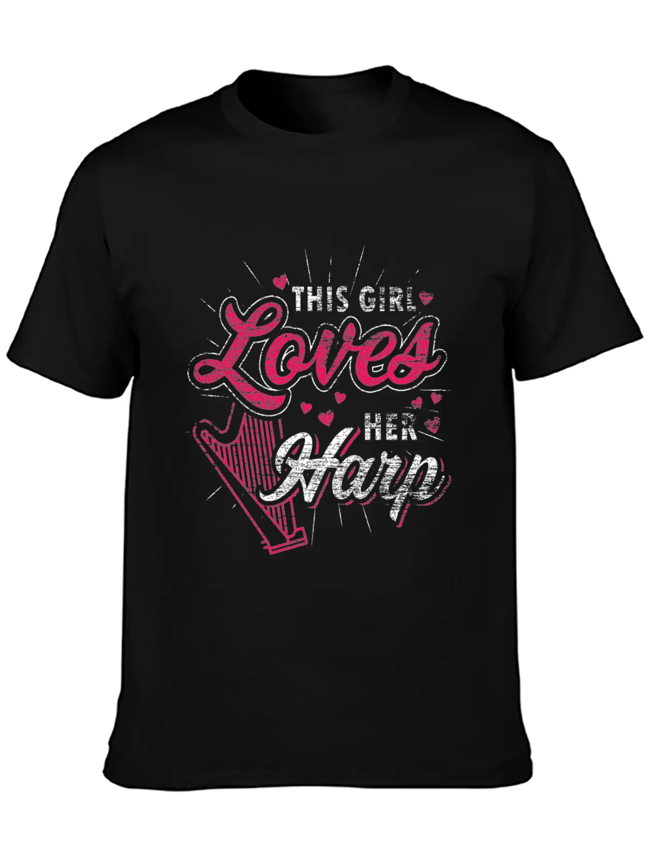 This Girl Loves Her Harp Unisex Casual T-Shirt ¨C Clean Design For Daily Comfort