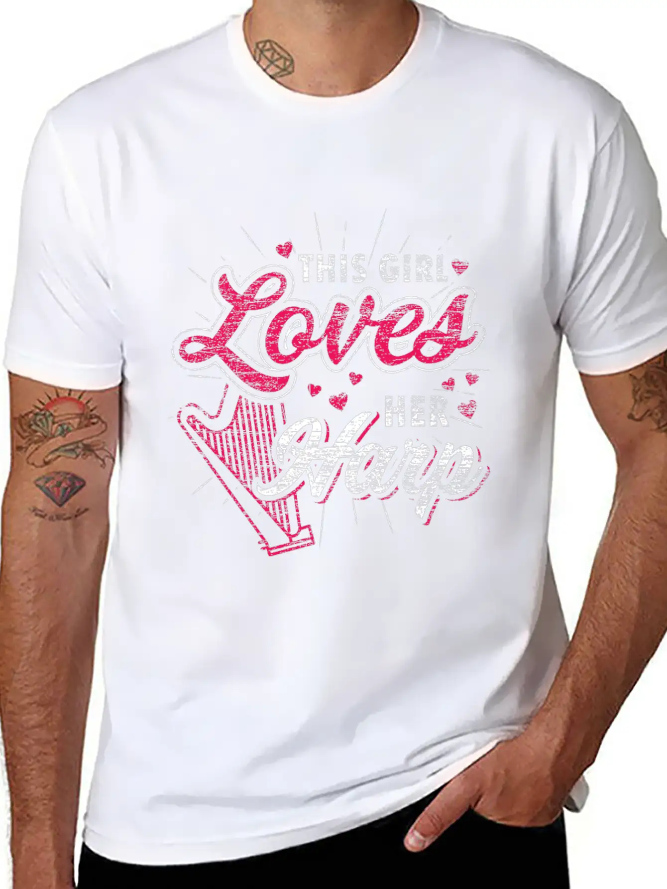 This Girl Loves Her Harp Unisex Casual T-Shirt ¨C Clean Design For Daily Comfort