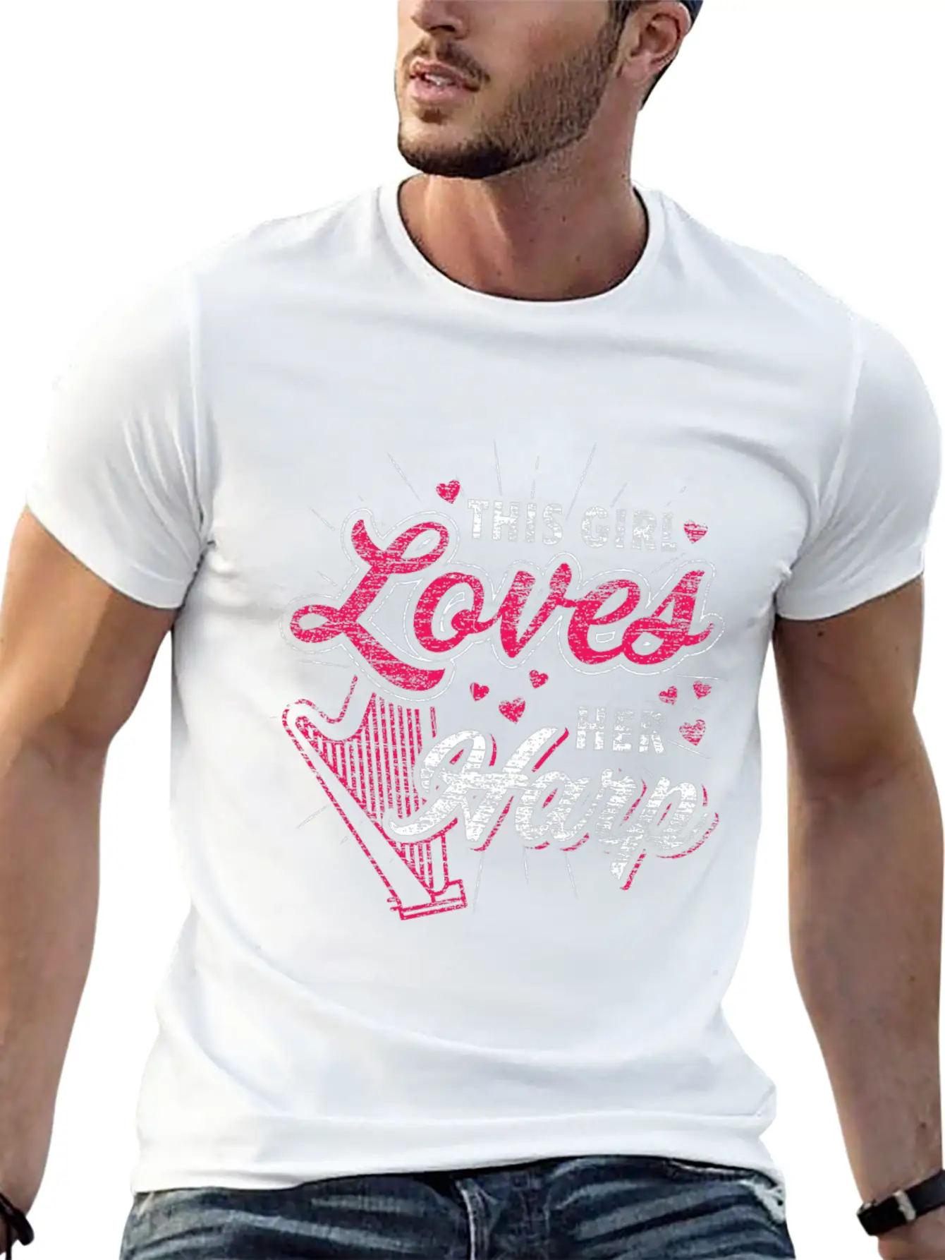 This Girl Loves Her Harp Unisex Casual T-Shirt ¨C Clean Design For Daily Comfort
