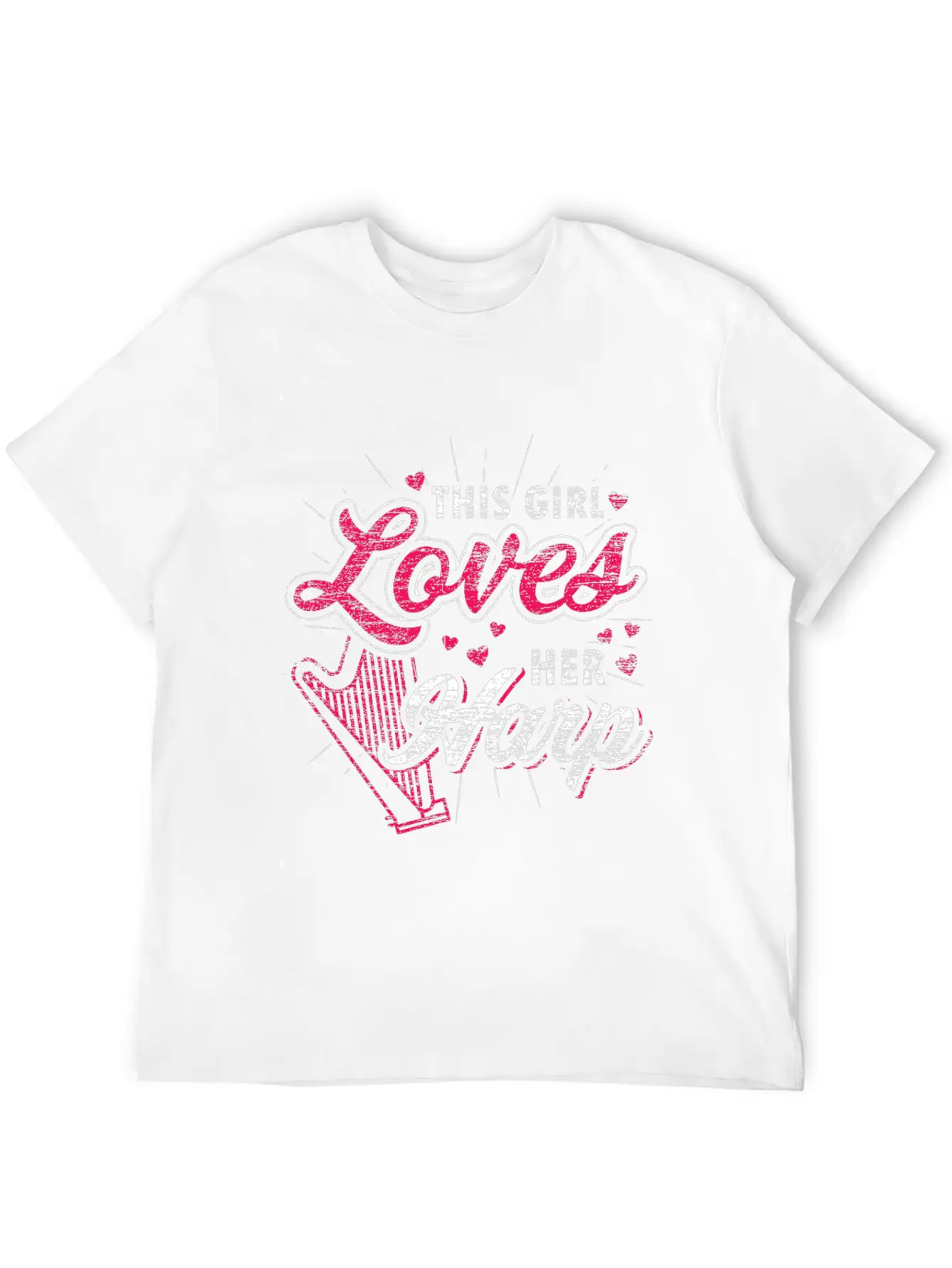 This Girl Loves Her Harp Unisex Casual T-Shirt ¨C Clean Design For Daily Comfort